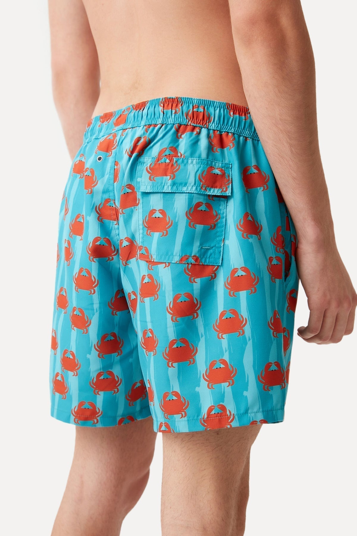 Yengeç All Over Print Deniz Şortu - Mavi