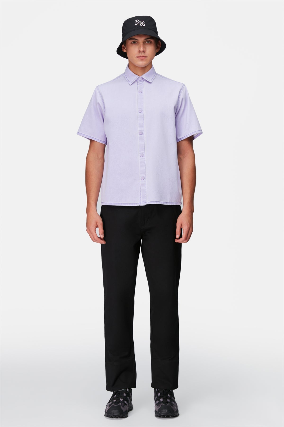 Logo Short Sleeve Shirt - Purple