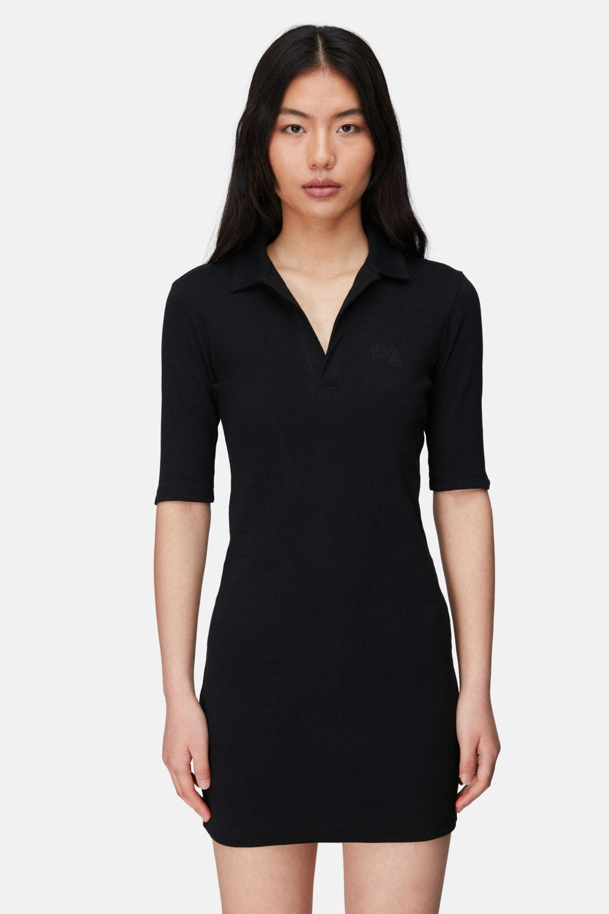 Ribbed Dress - Black