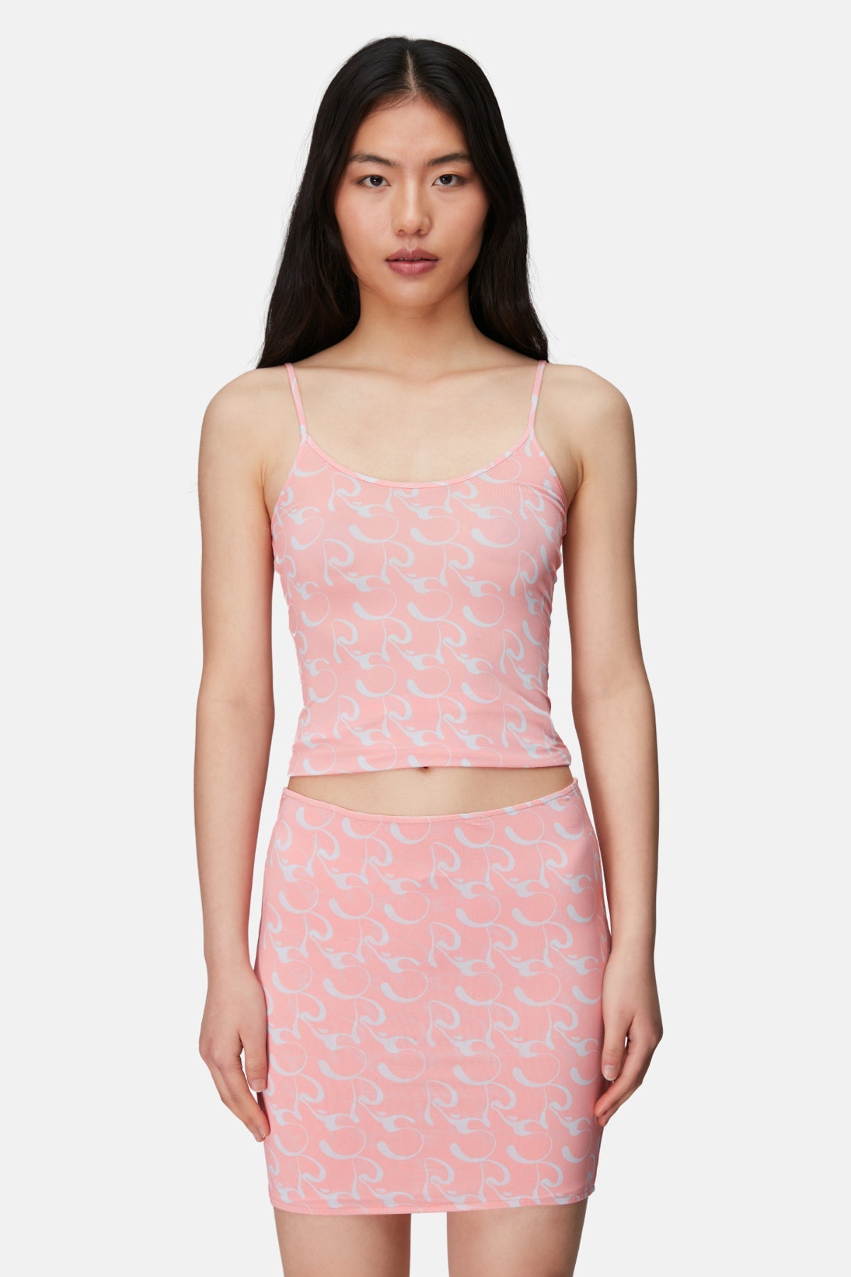 Monogram Mini Skirt - Pink