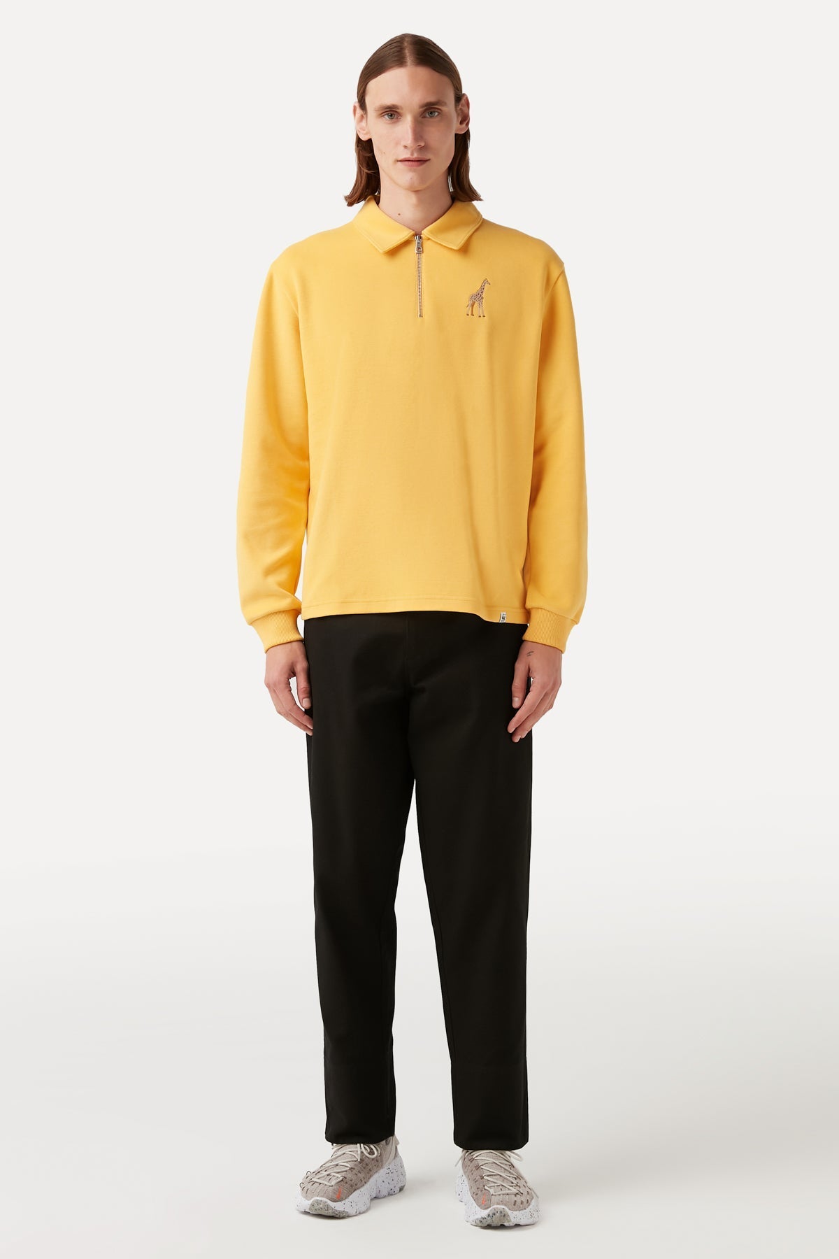 Zürafa Polo Yaka Sweatshirt - Sarı