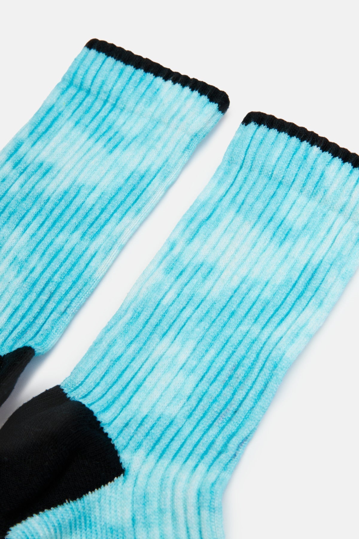Ribbed Tie Dye Socks - Blue