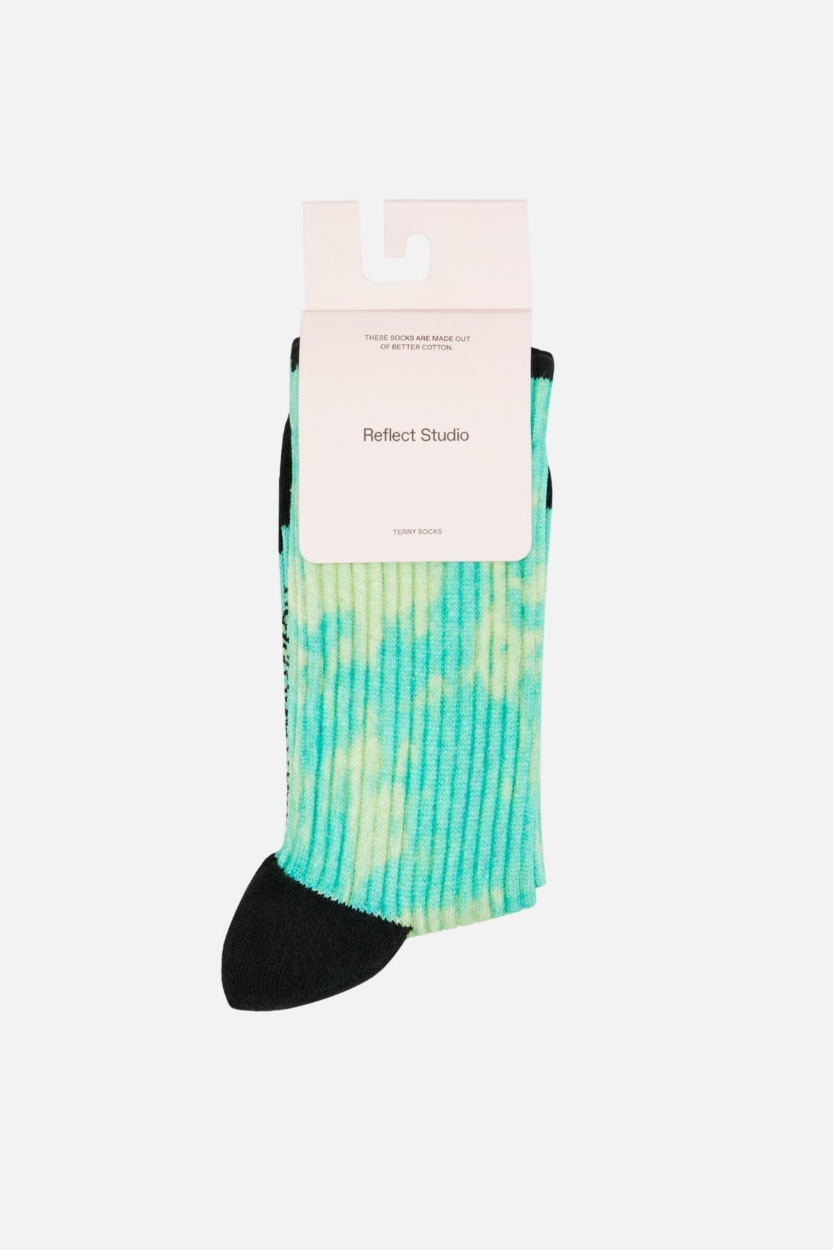 Ribbed Tie Dye Socks - Green