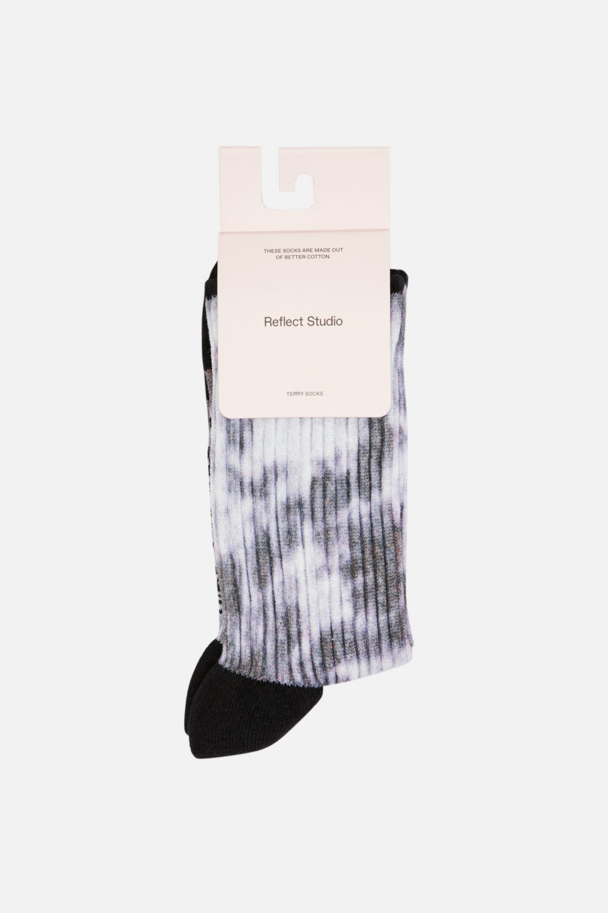 Ribbed Tie Dye Socks - Black