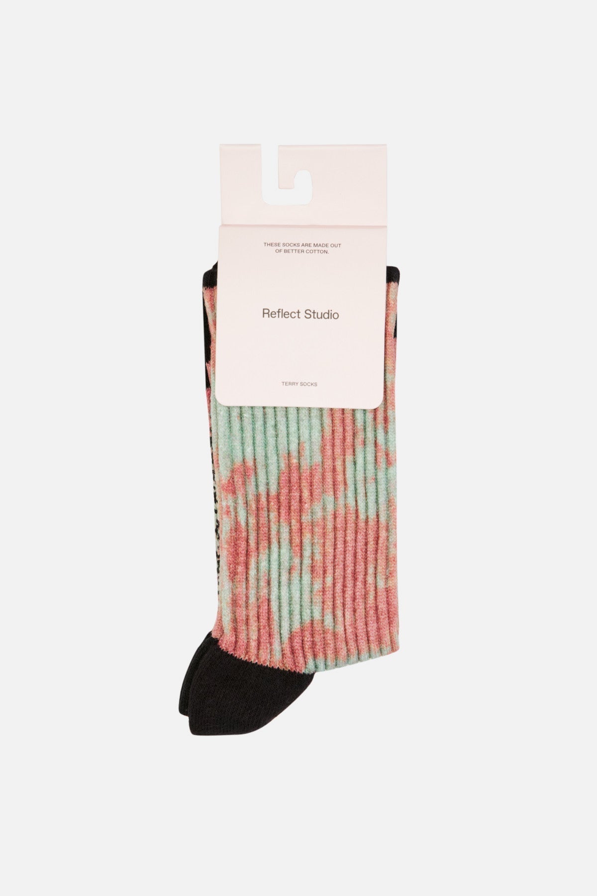 Ribbed Tie Dye Socks - Red