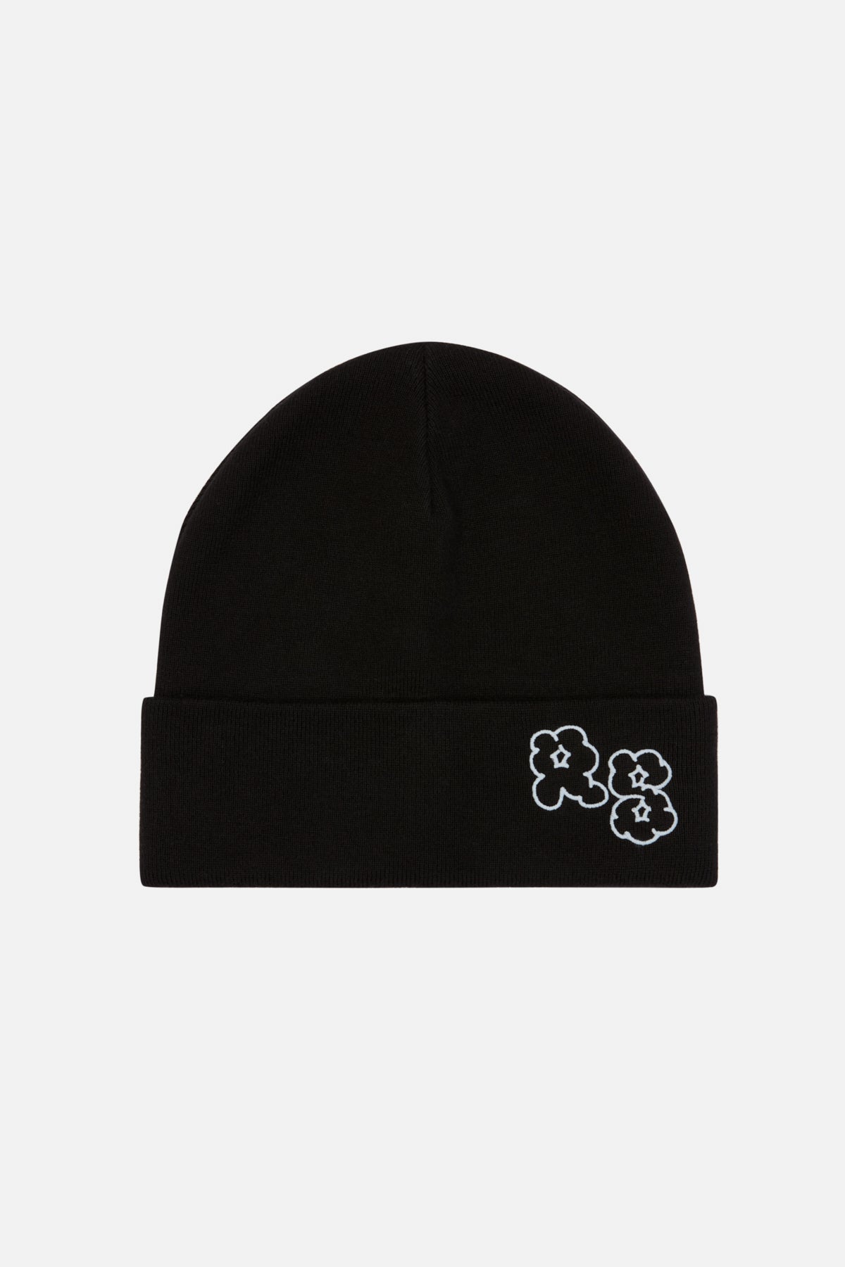 Cloud Logo Embroidered Beanie Black