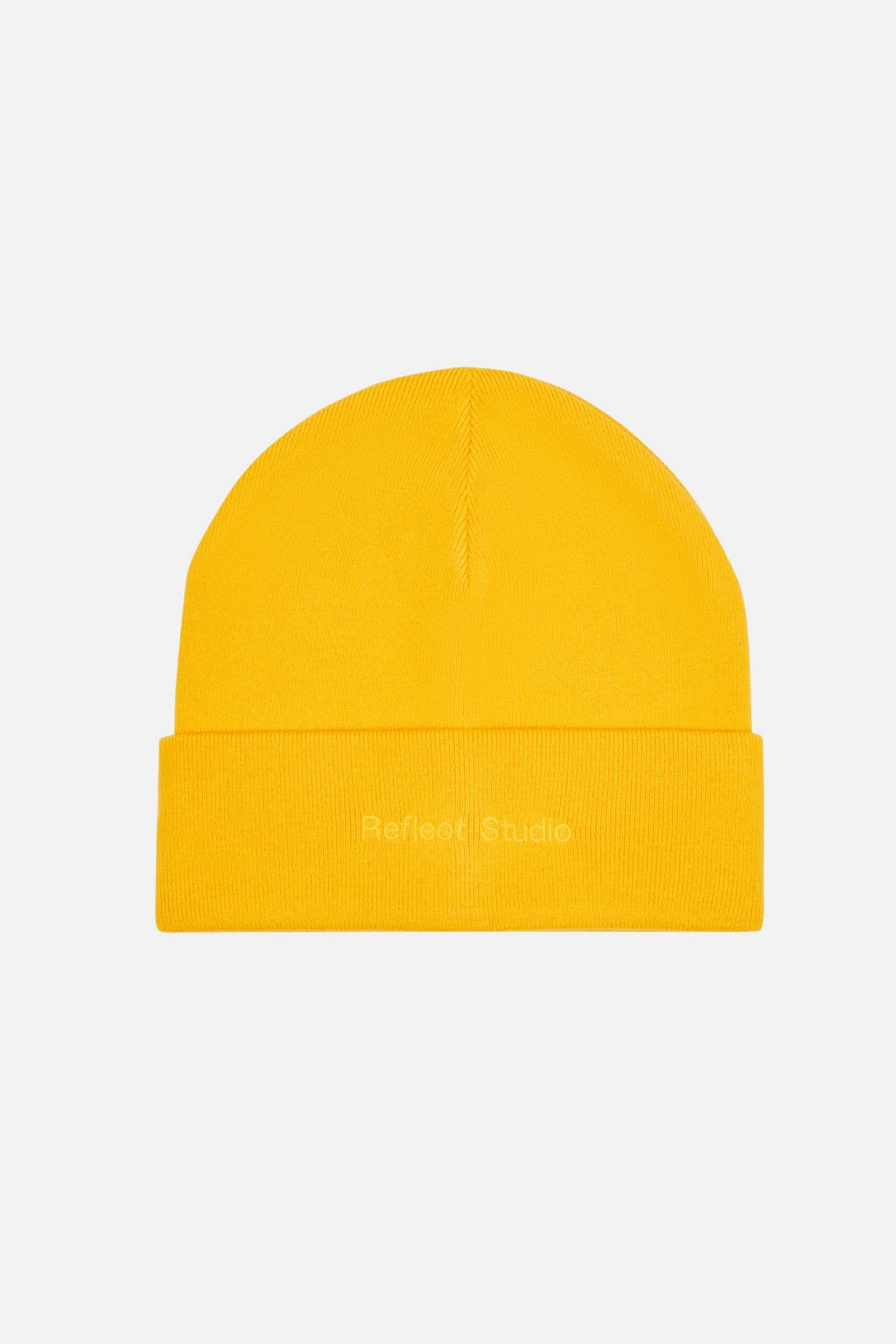 Logo Embroidered Beanie - Yellow