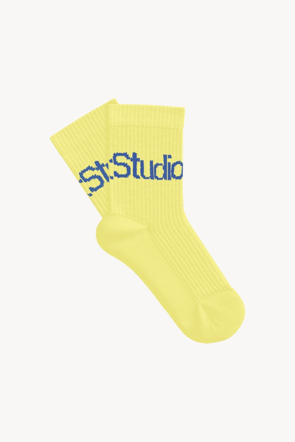 Ribbed Logo Socks - Yellow