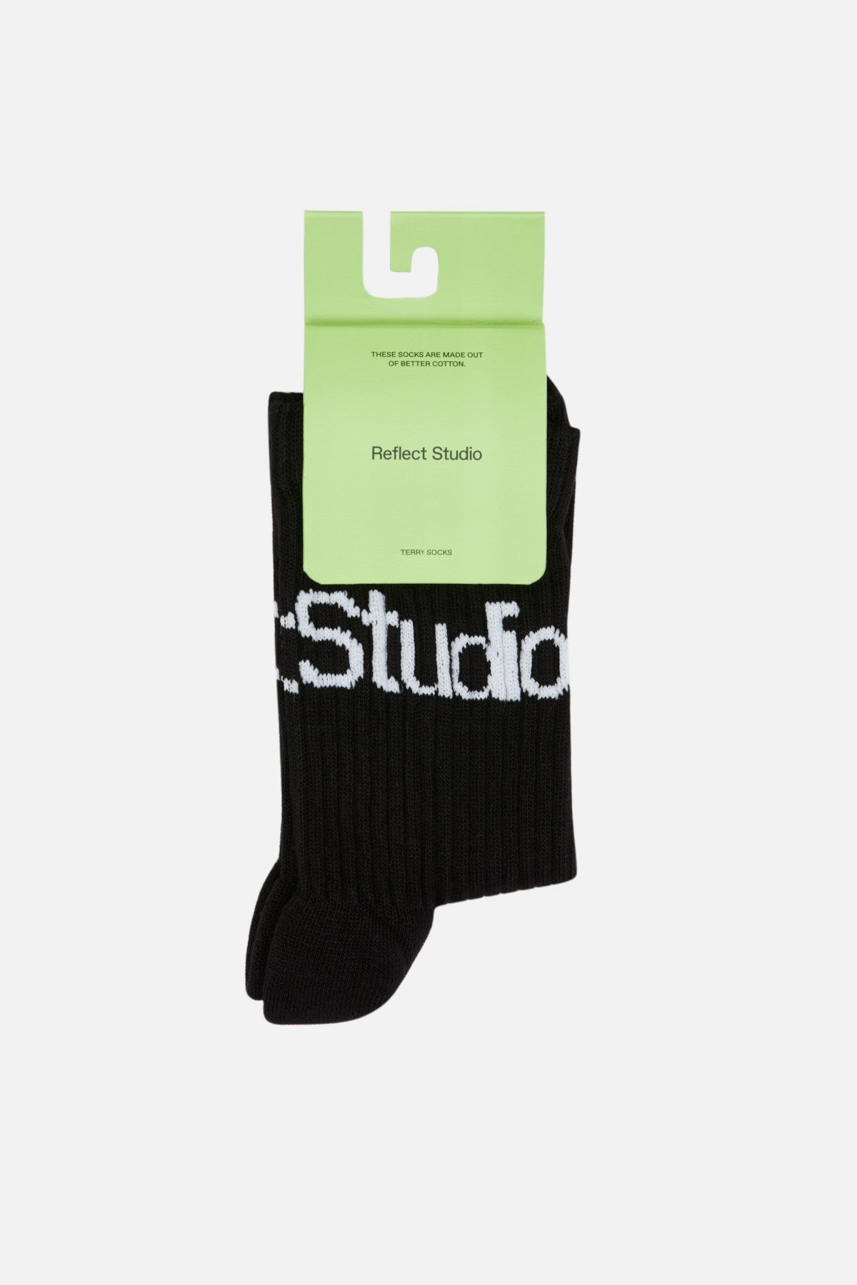 Ribbed Logo Socks - Black