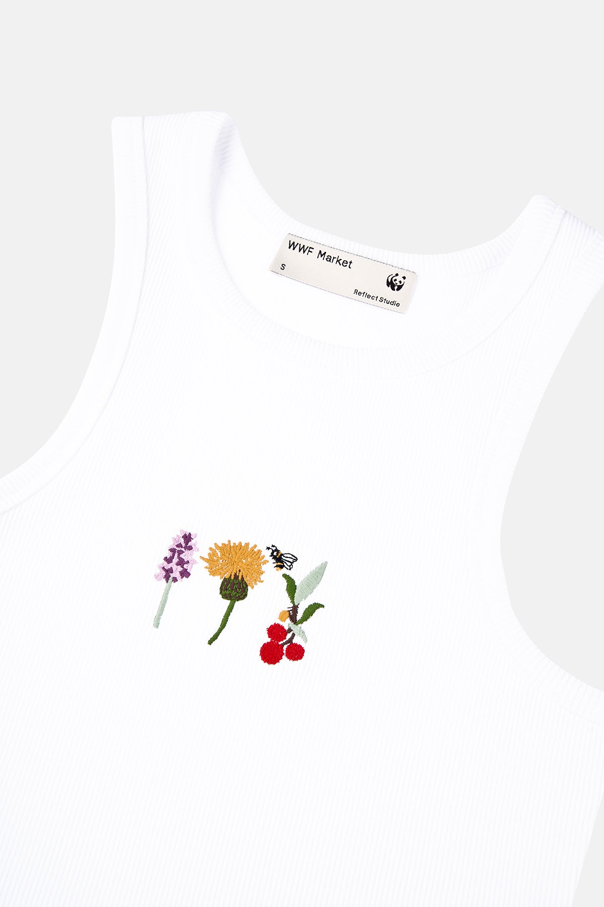 Flowers Ribana Halter Yaka Atlet - Beyaz