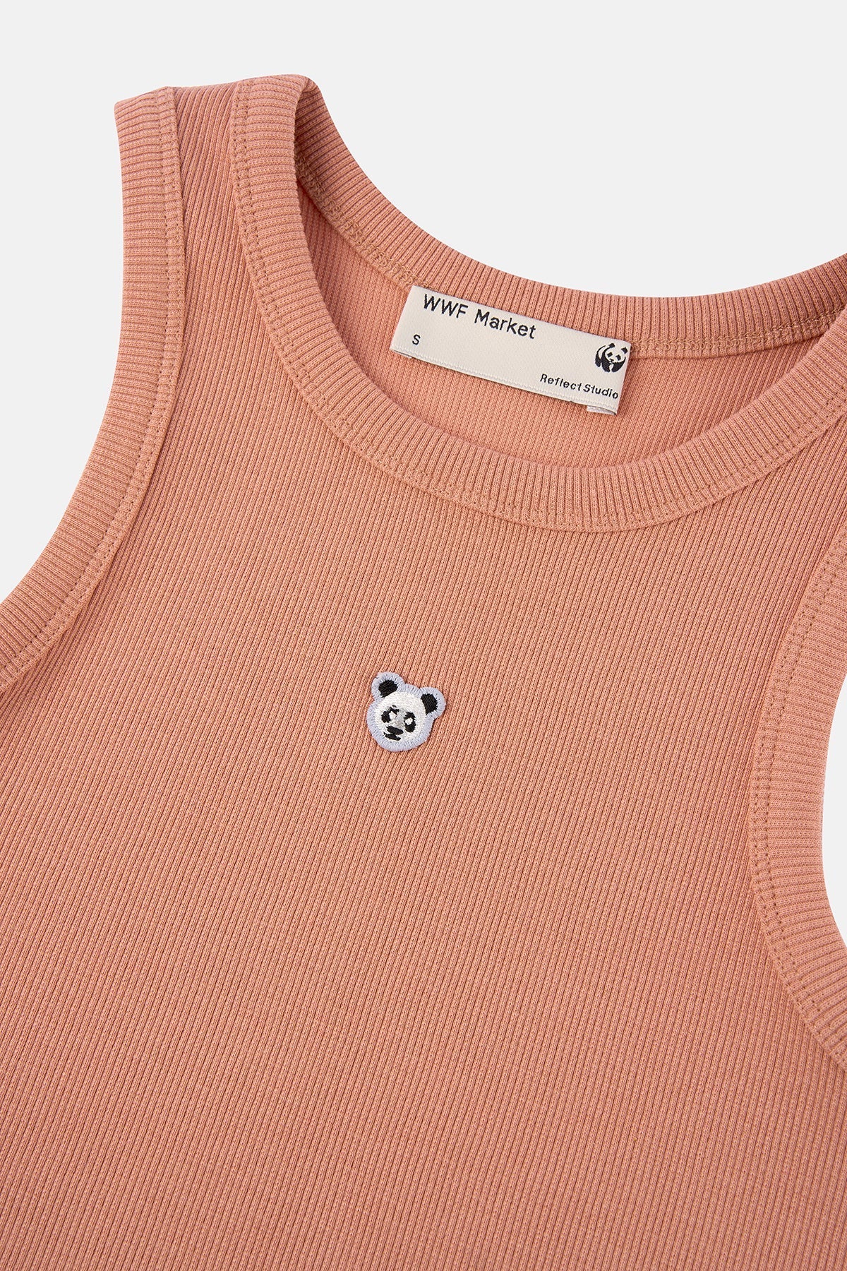 Panda Ribana Halter Yaka Crop Atlet - Somon Rengi