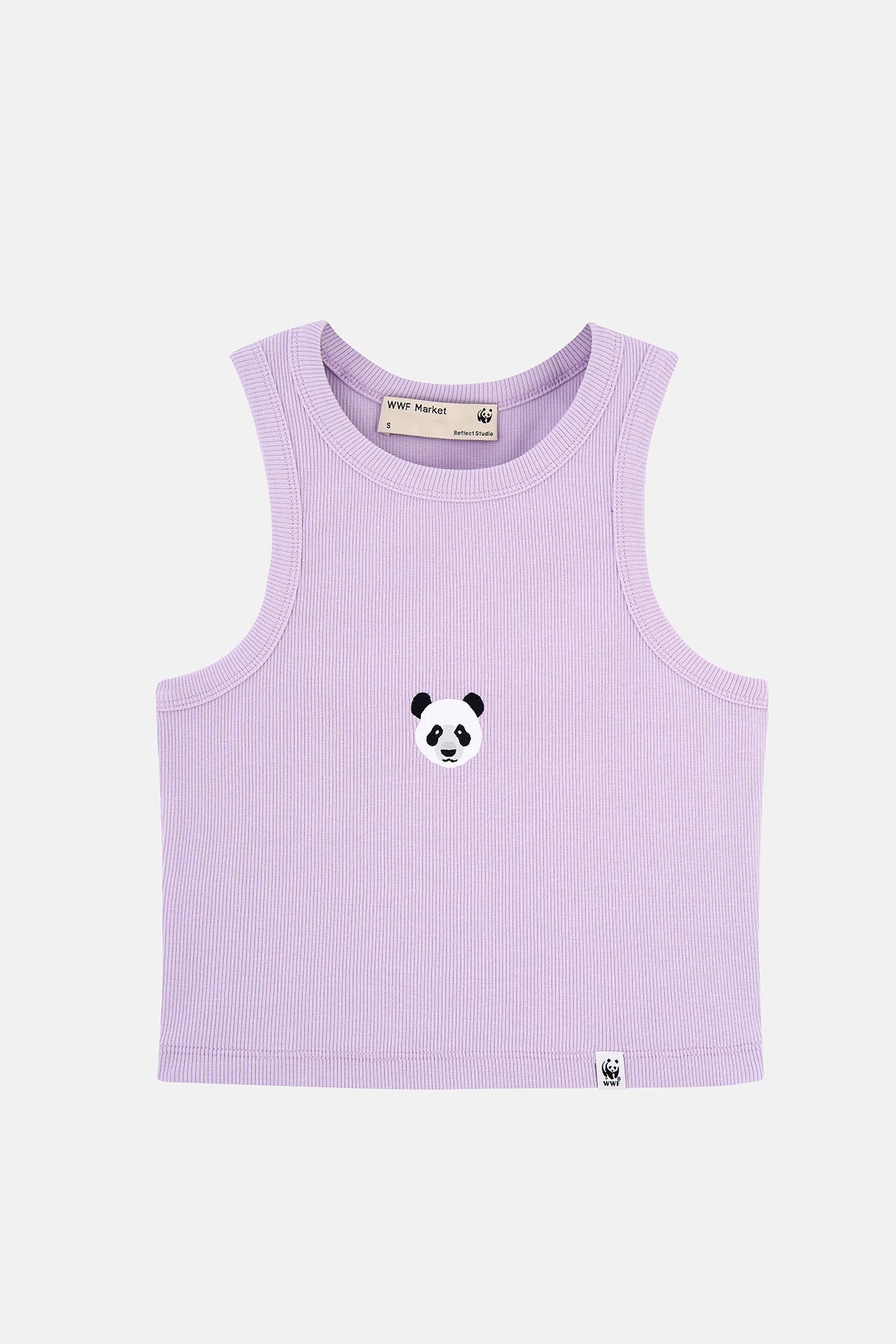 Panda Ribana Halter Yaka Crop Atlet - Lila