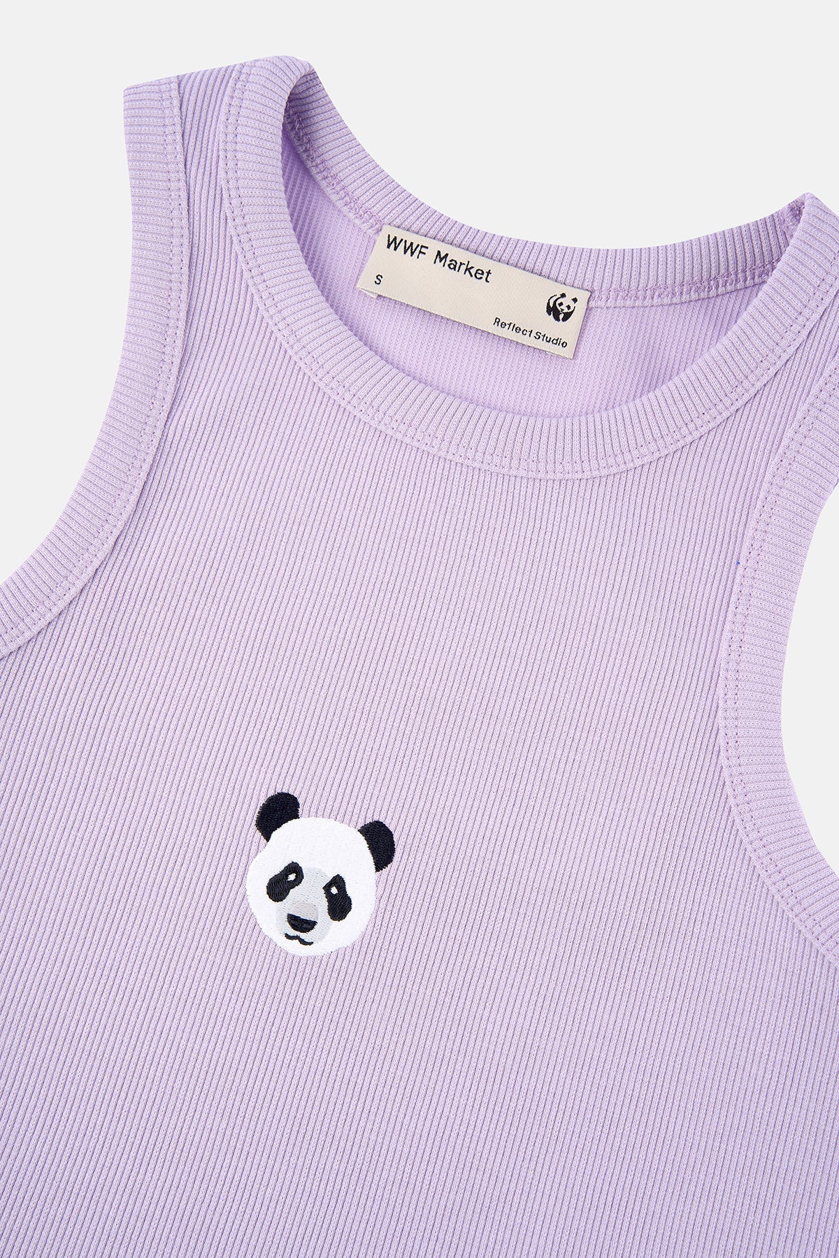 Panda Ribana Halter Yaka Crop Atlet - Lila