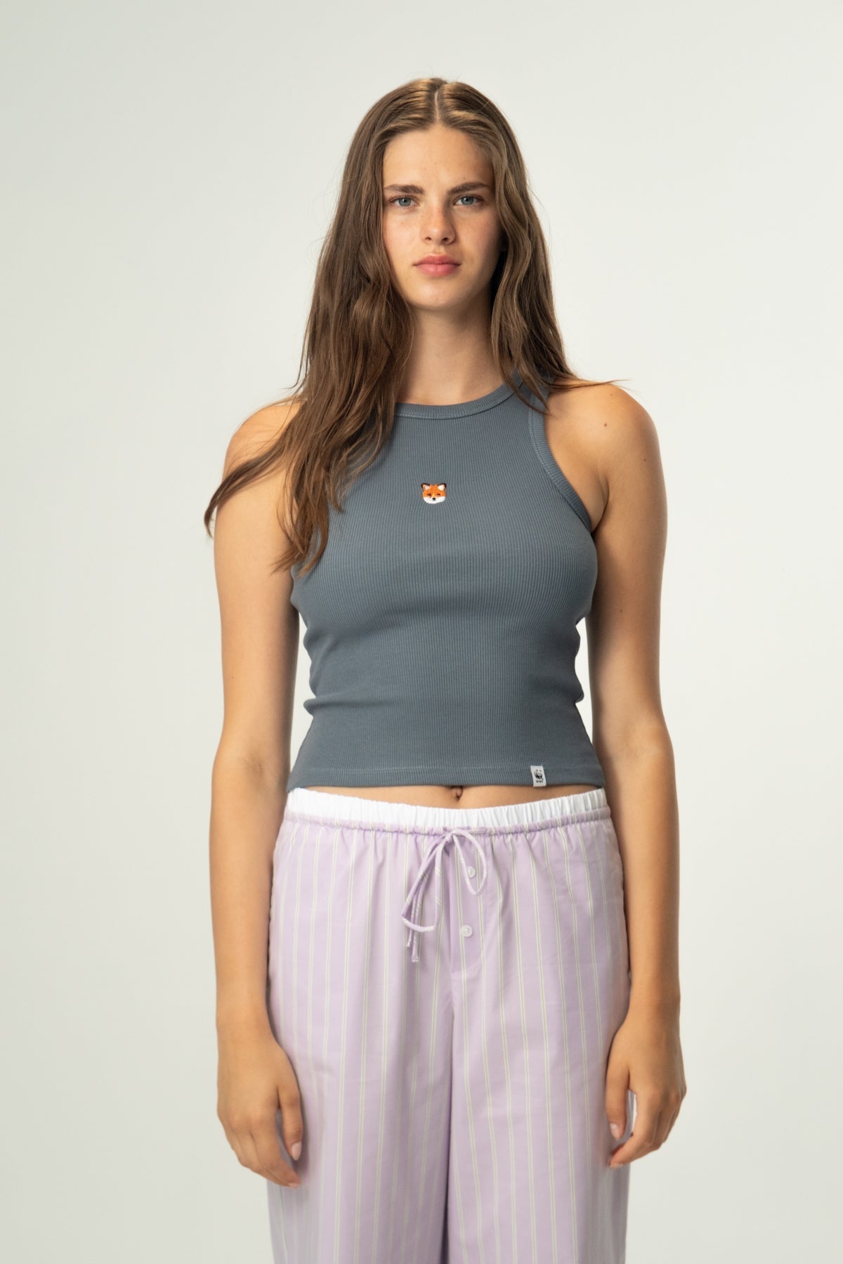 Kızıl Tilki Ribana Halter Yaka Atlet - Antrasit