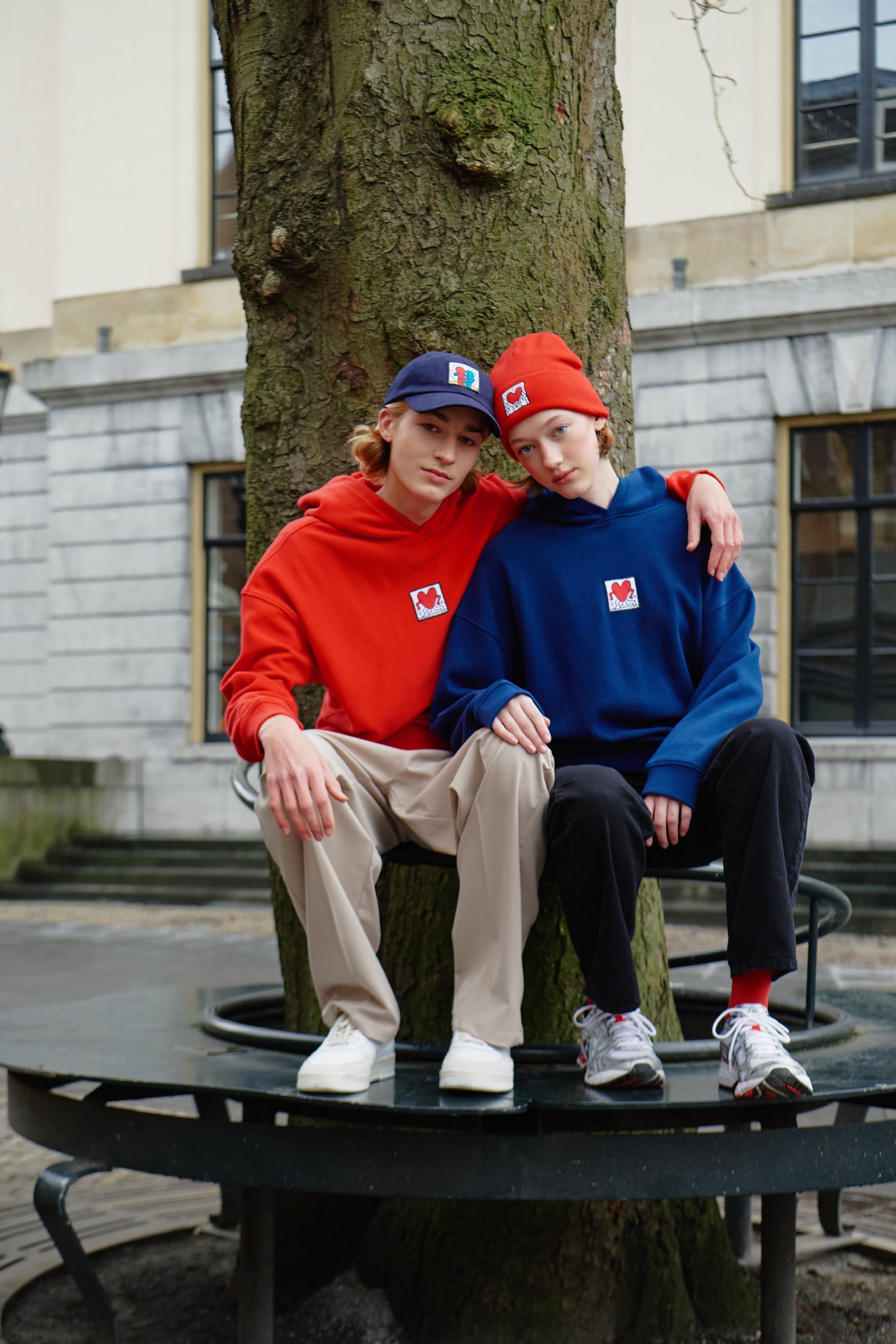 Keith Haring Love SuperSoft  Hoodie - Kırmızı