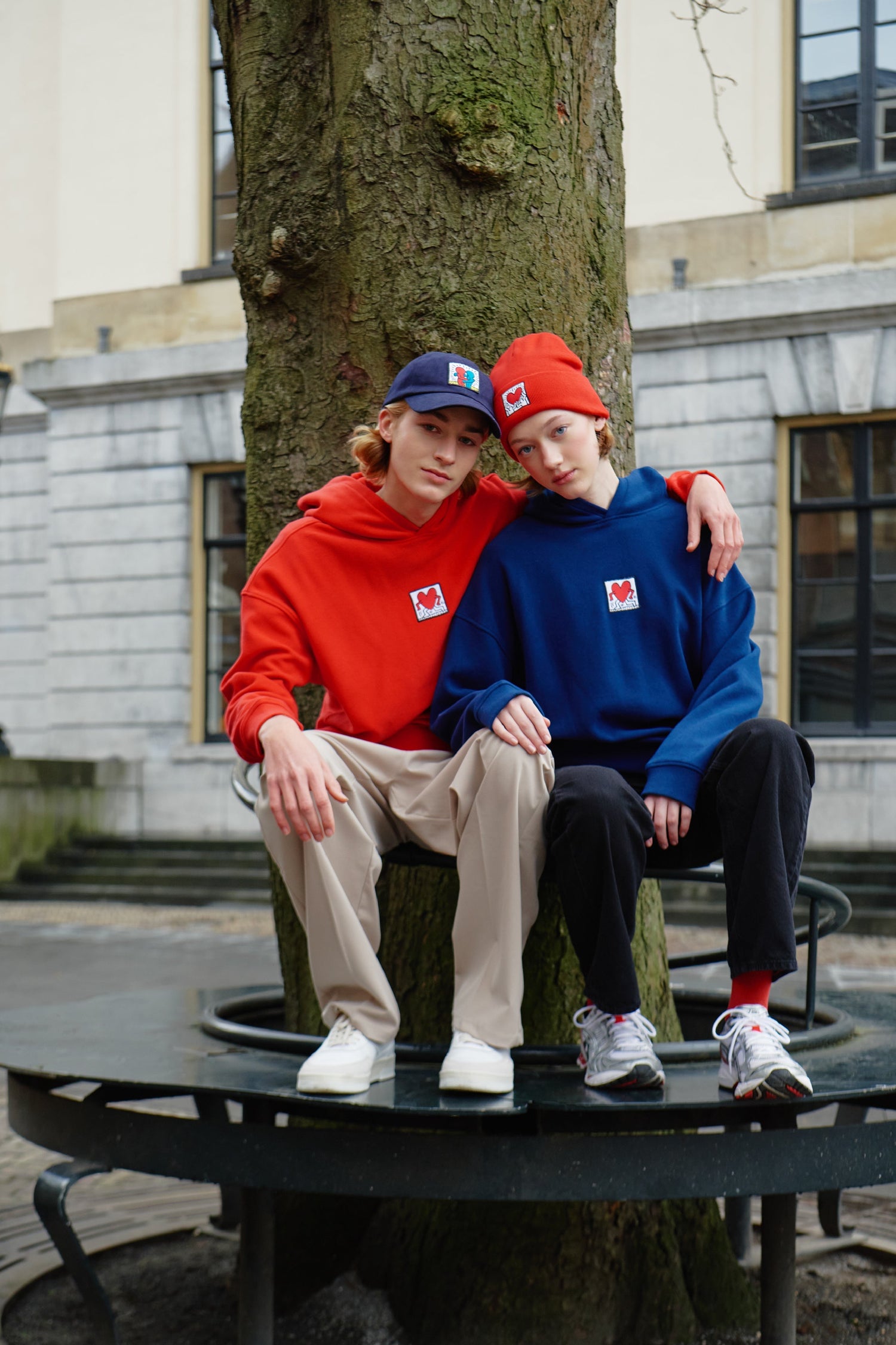 Keith Haring Love SuperSoft  Hoodie - Kırmızı