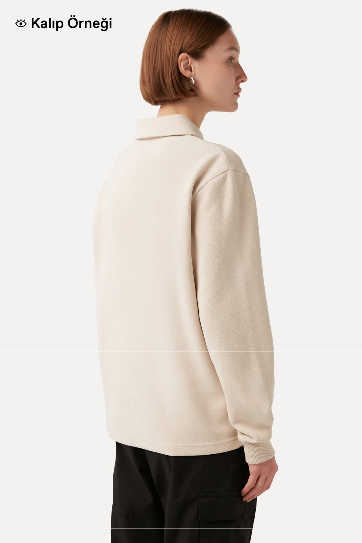 Kızıl Tilki SuperSoft Polo Sweatshirt - Siyah