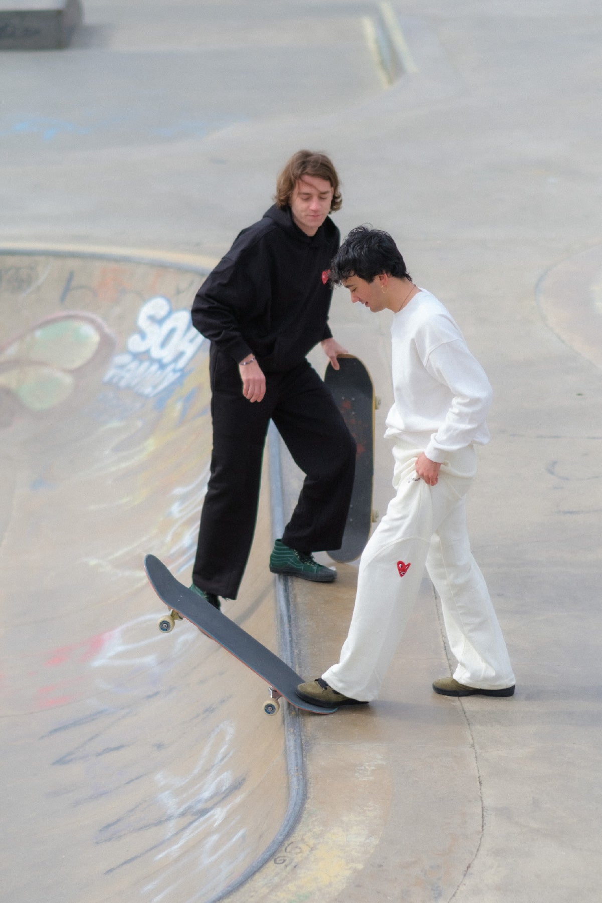 Keith Haring Heart Eşofman Altı - Ekru