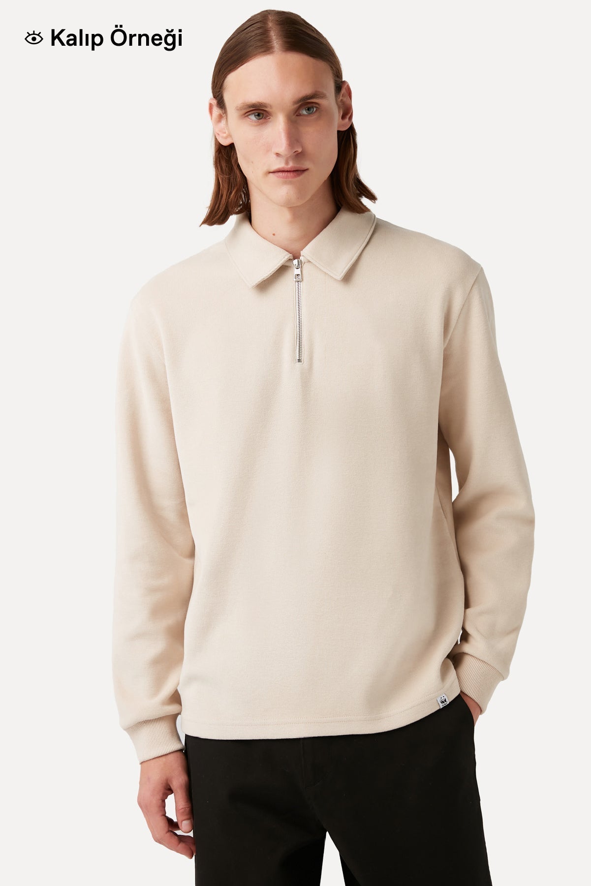 Kızıl Tilki SuperSoft Polo Sweatshirt - Siyah