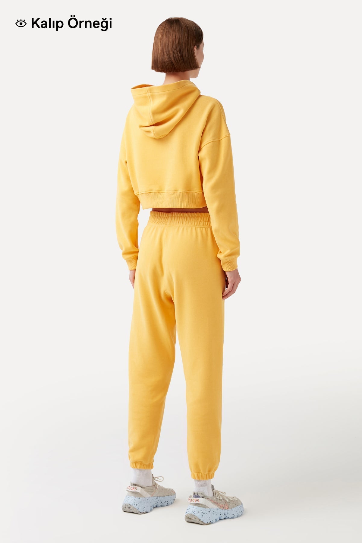 Palyaço Balığı SuperSoft Crop Hoodie  - Siyah