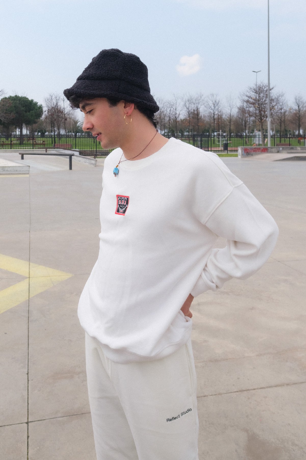 Keith Haring Smile SuperSoft  Sweatshirt - Ekru