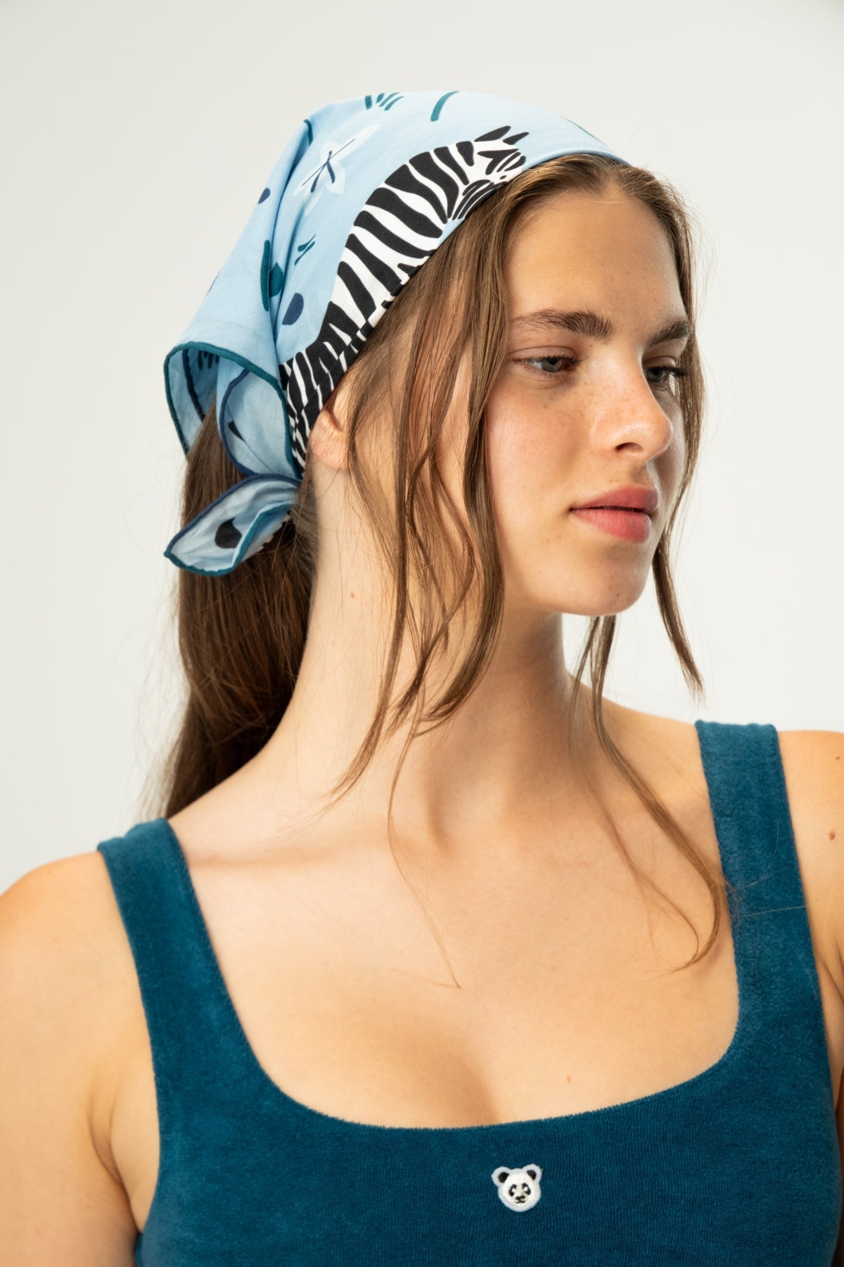 Zebra Bandana - Mavi/Siyah