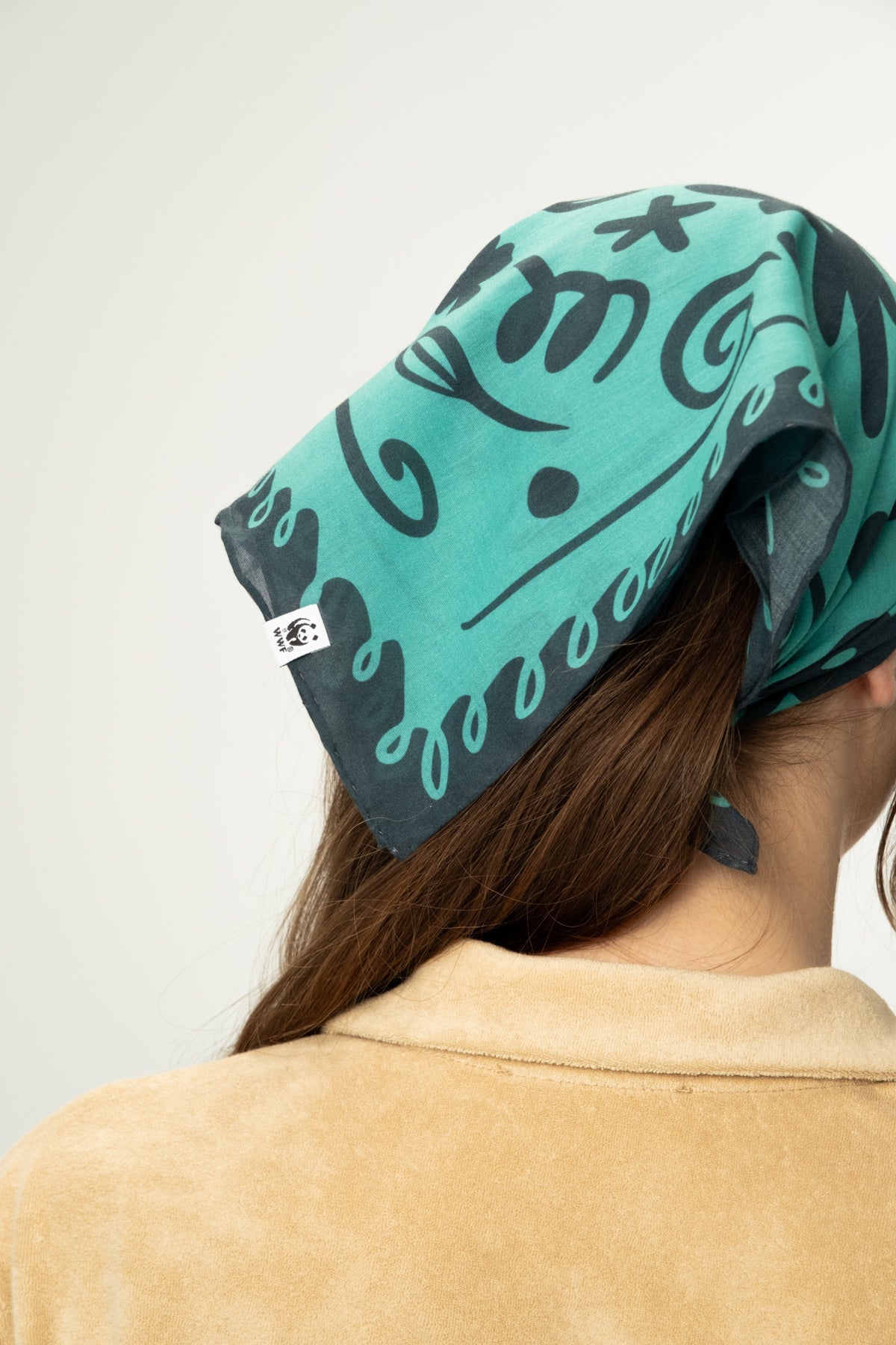 Flowers Bandana - Yeşil/Siyah