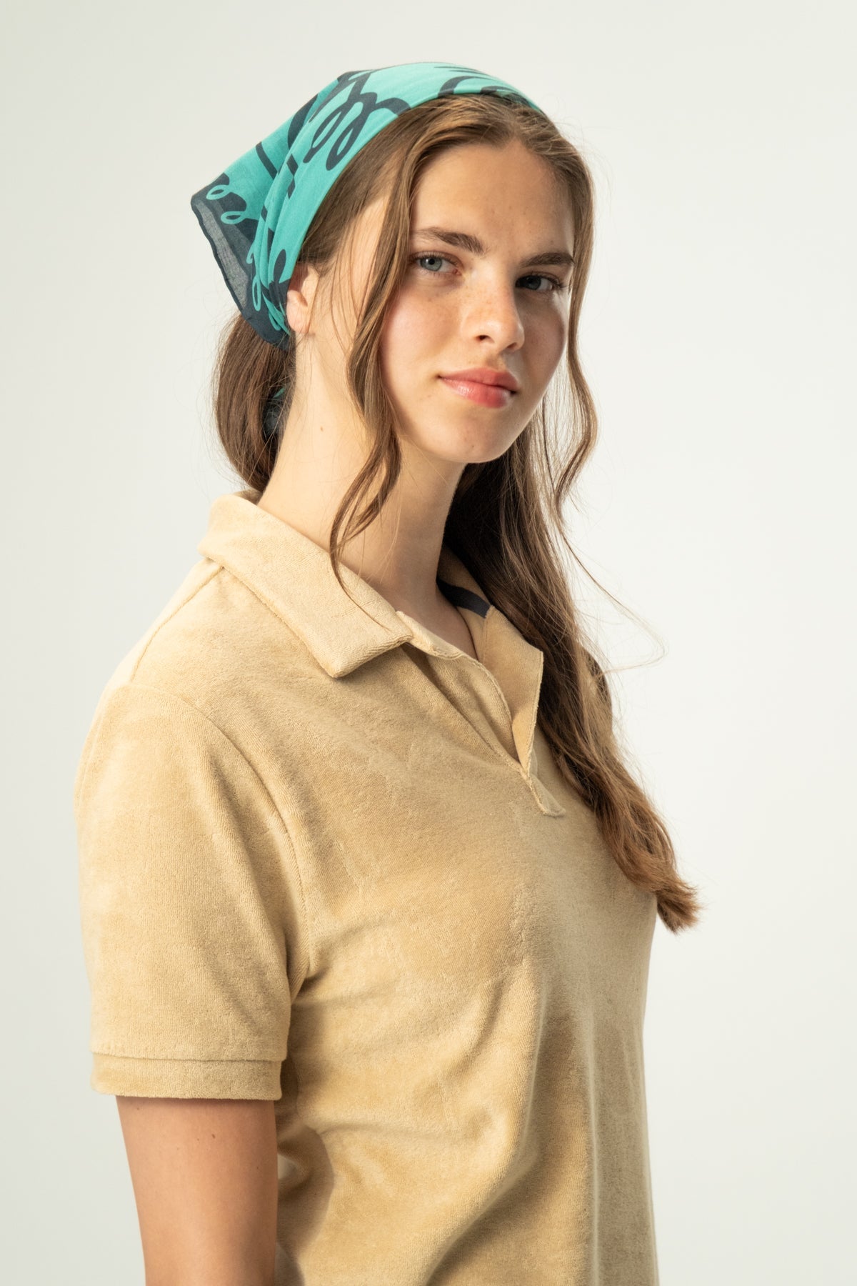 Flowers Bandana - Yeşil/Siyah