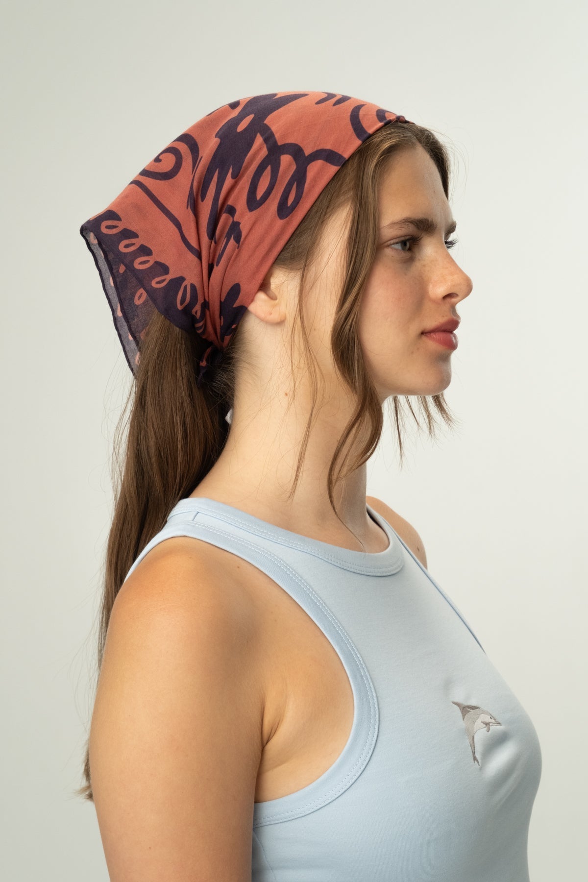 Flowers Bandana - Kırmızı/Siyah