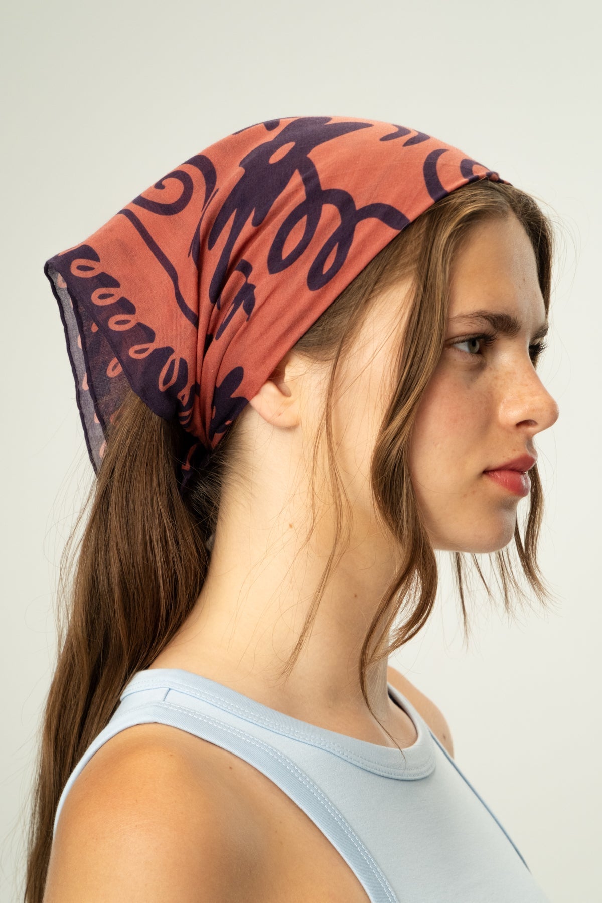 Flowers Bandana - Kırmızı/Siyah