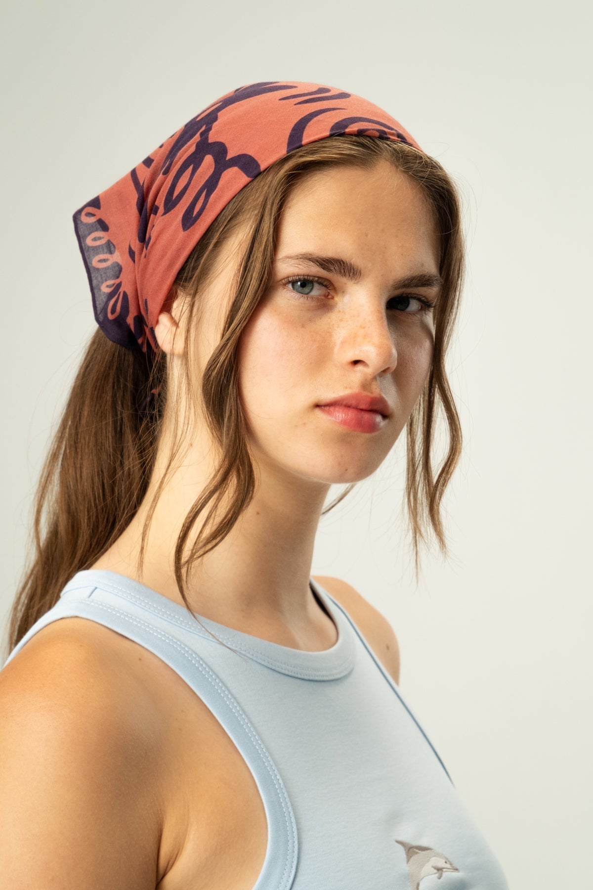 Flowers Bandana - Kırmızı/Siyah