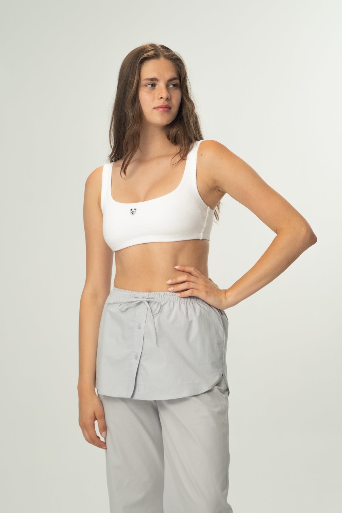Panda Terry Bralet - Beyaz