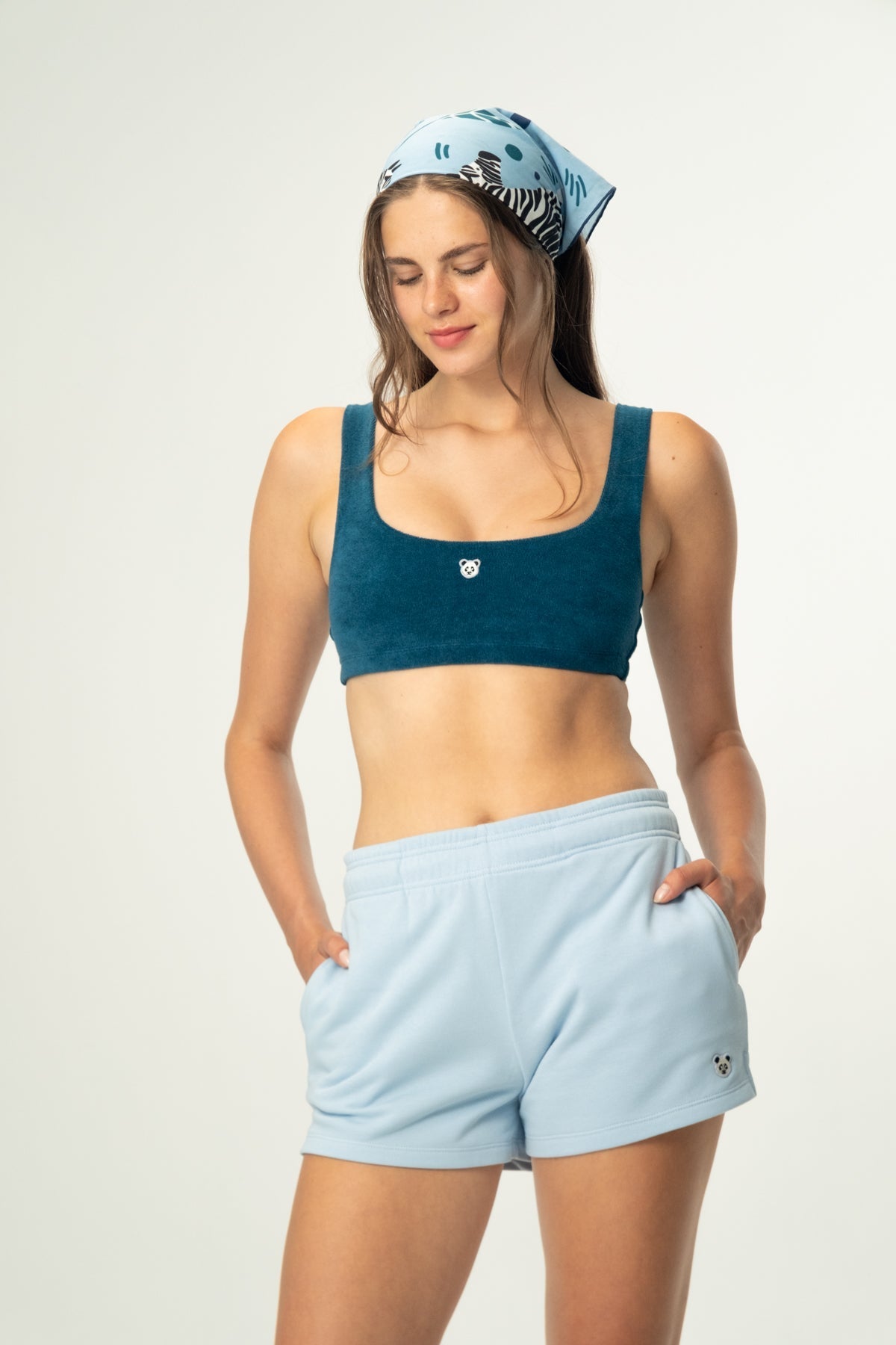 Panda Terry Bralet - Petrol Yeşili