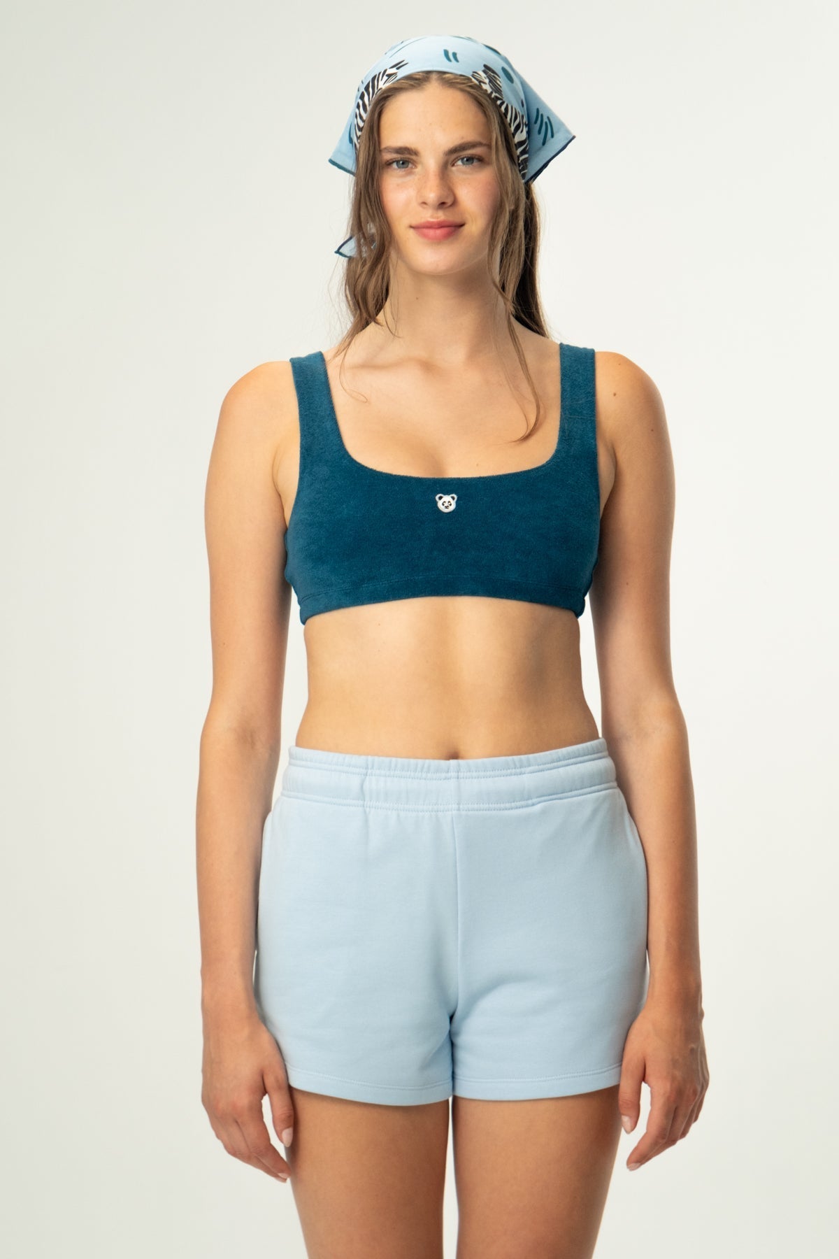 Panda Terry Bralet - Petrol Yeşili