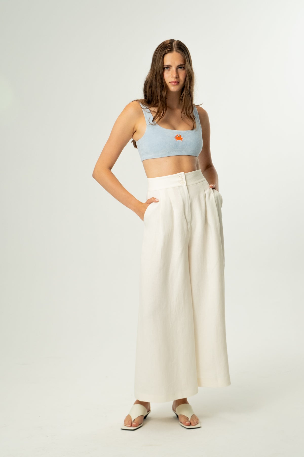 Yengeç Terry Bralet - Açık Mavi