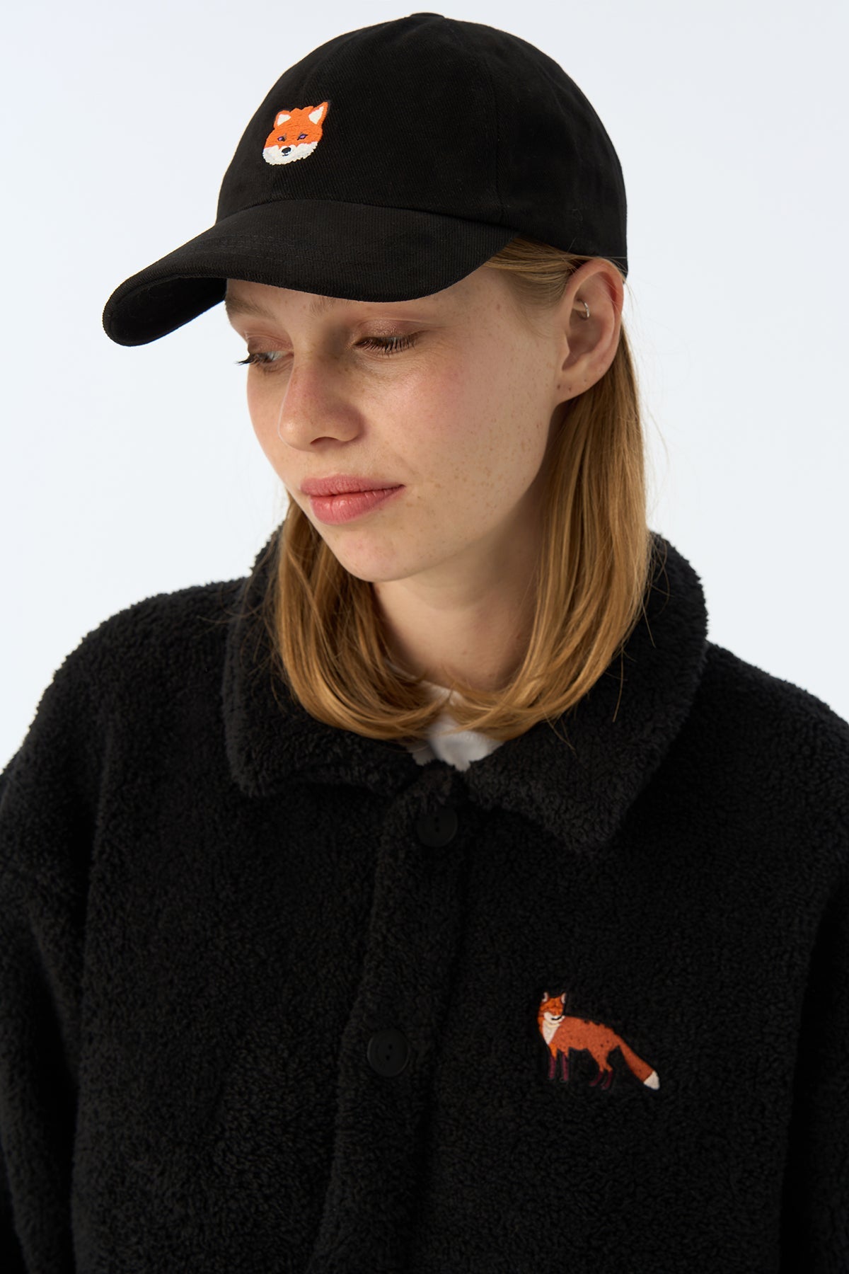 Kızıl Tilki Kafa Cap - Siyah
