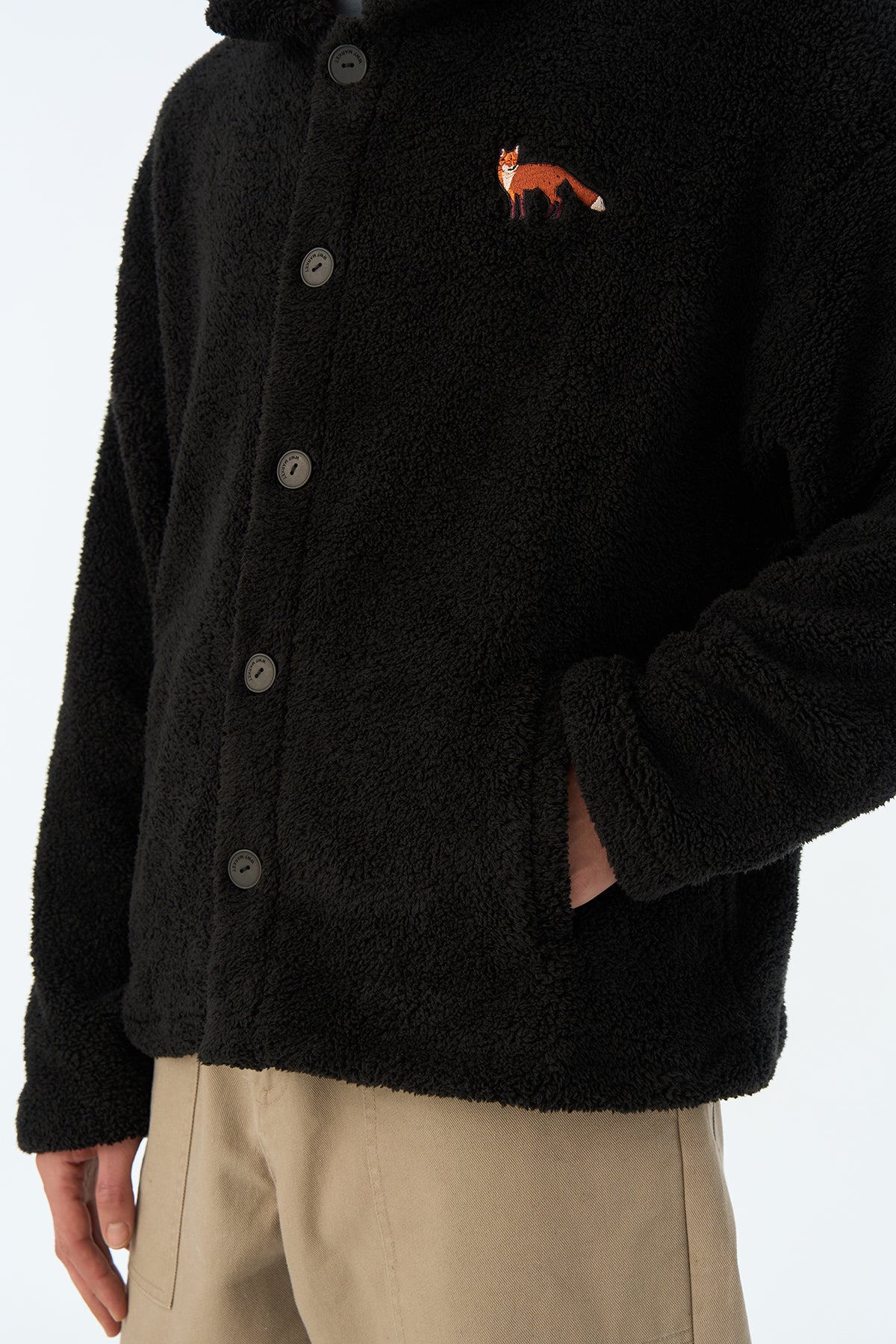 Kızıl Tilki Sherpa Ceket - Siyah