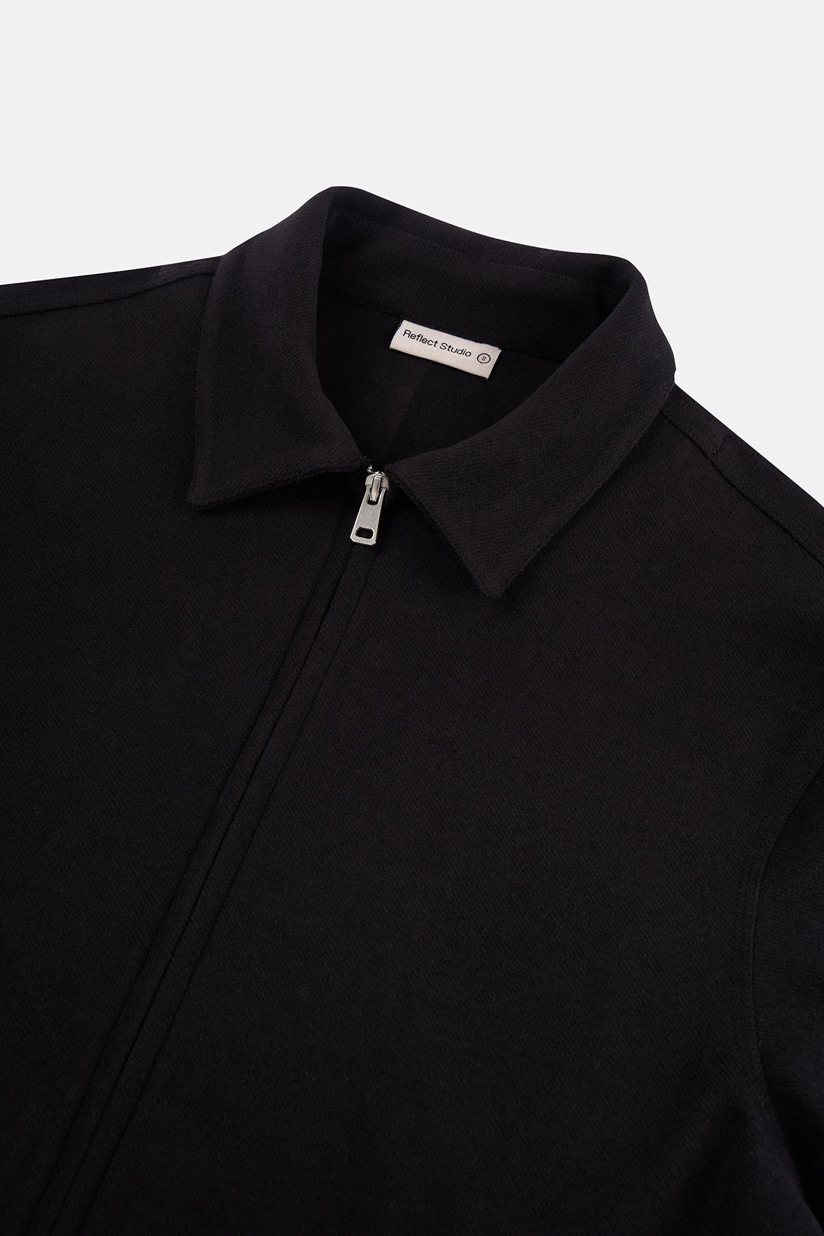 S Logo Full-Zip Ceket - Siyah