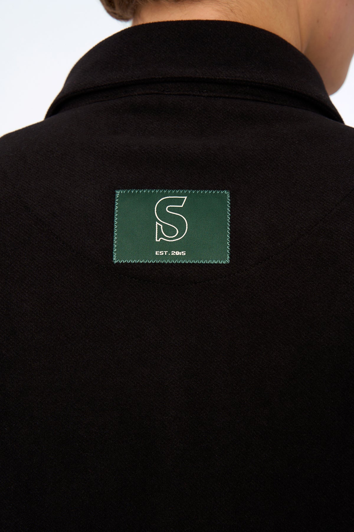 S Logo Full-Zip Ceket - Siyah