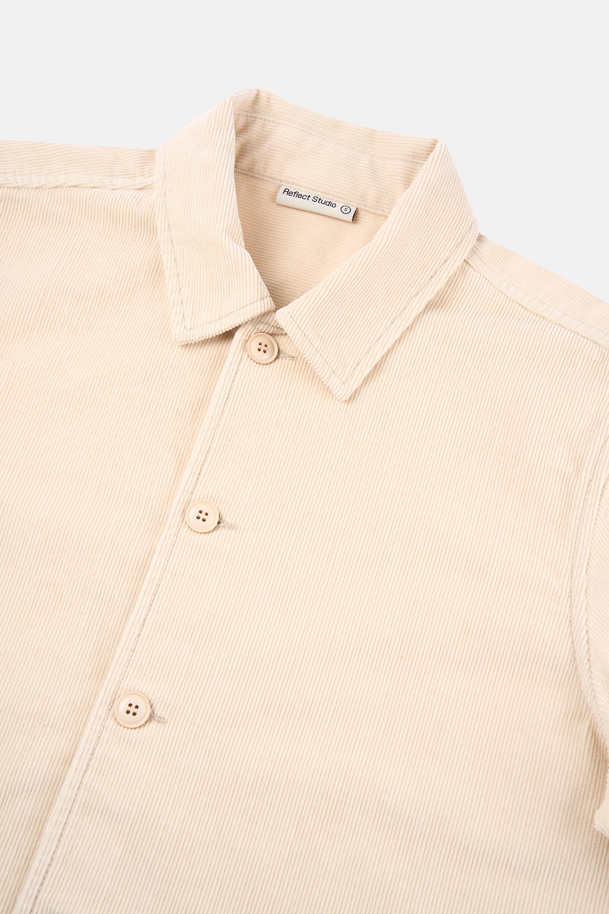 S Logo Kadife Ceket - Parşömen Bej