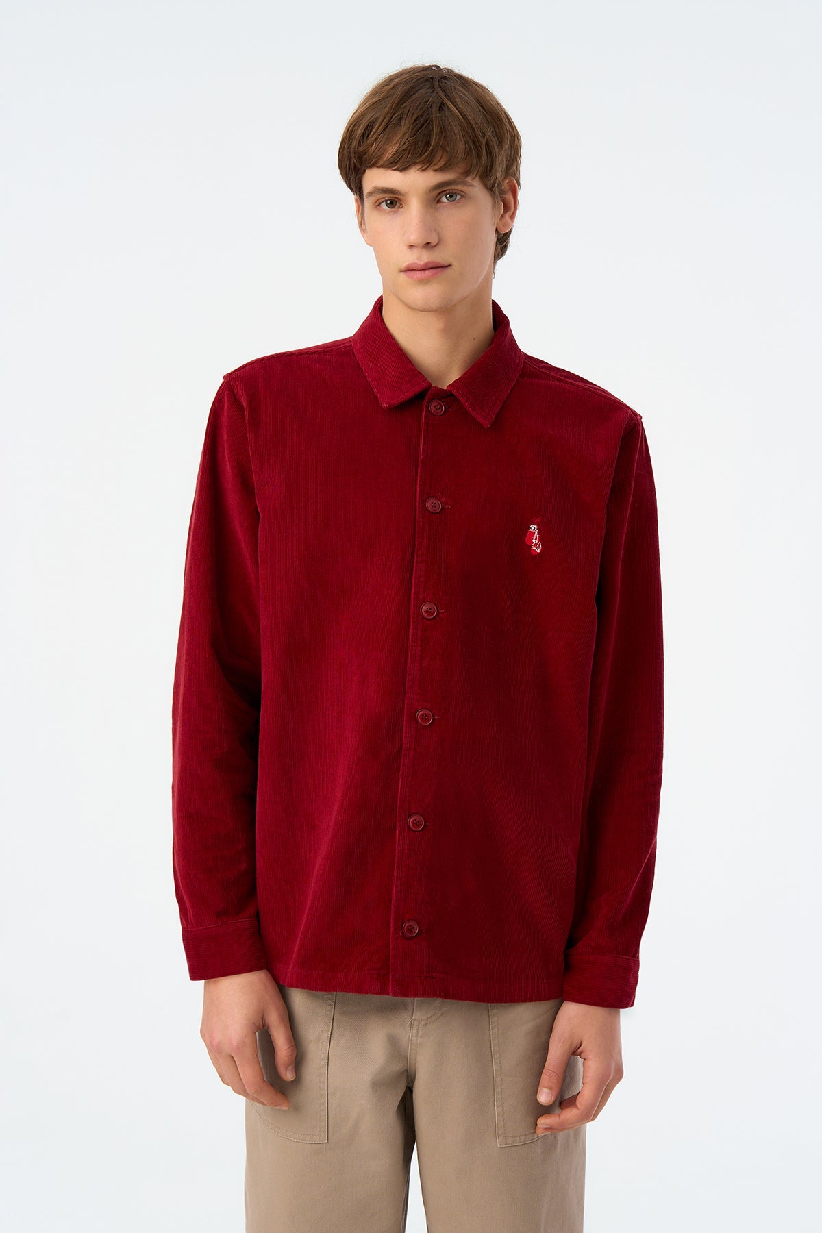 Boxing Gloves Kadife Ceket - Bordo