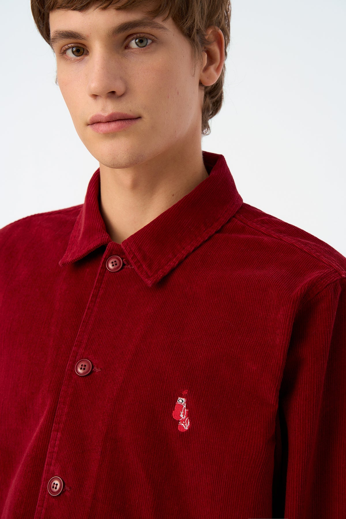 Boxing Gloves Kadife Ceket - Bordo