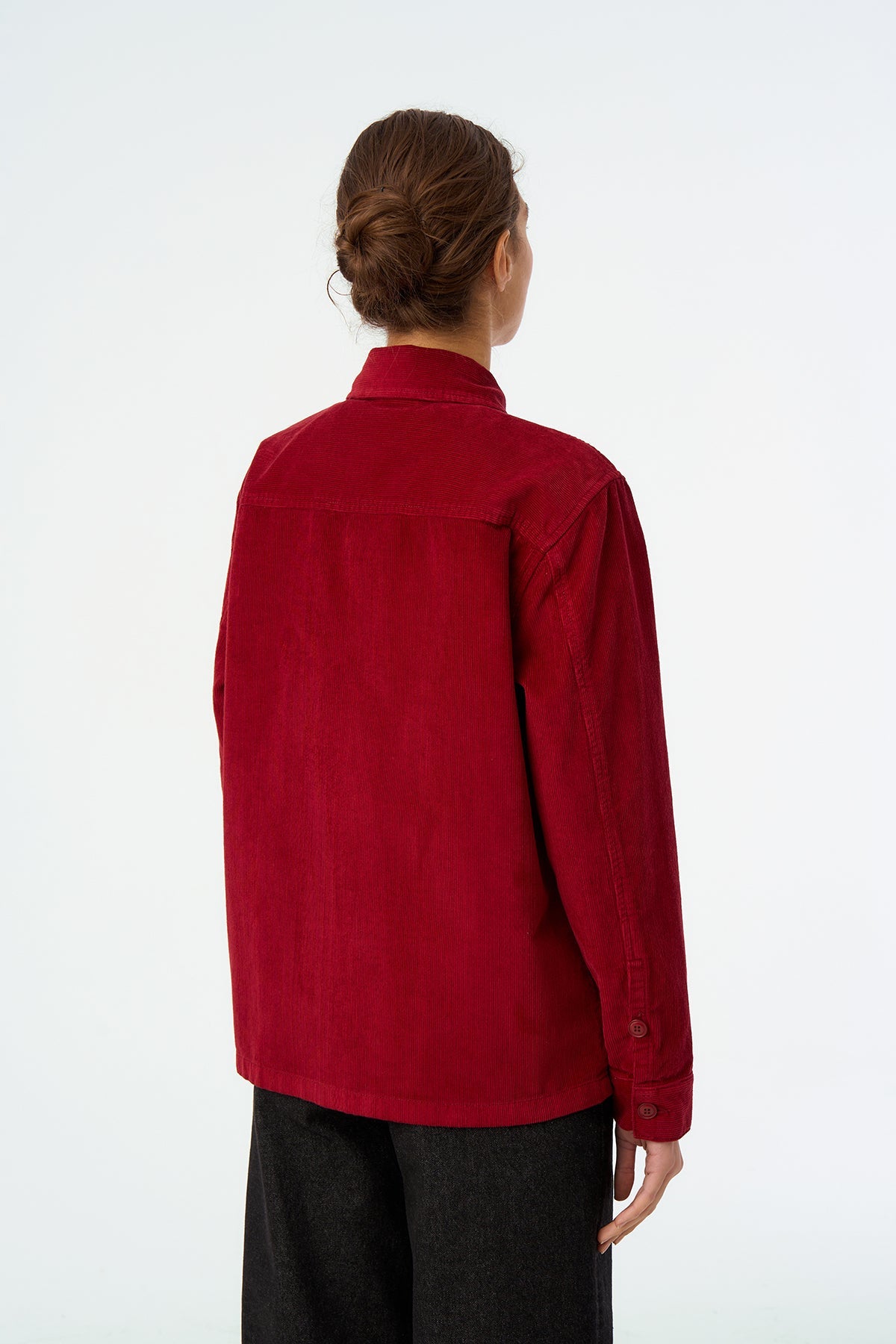 Boxing Gloves Kadife Ceket - Bordo