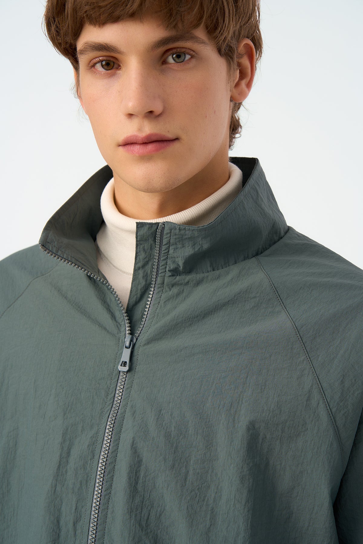 S Logo Rüzgarlık - Gri Melanj