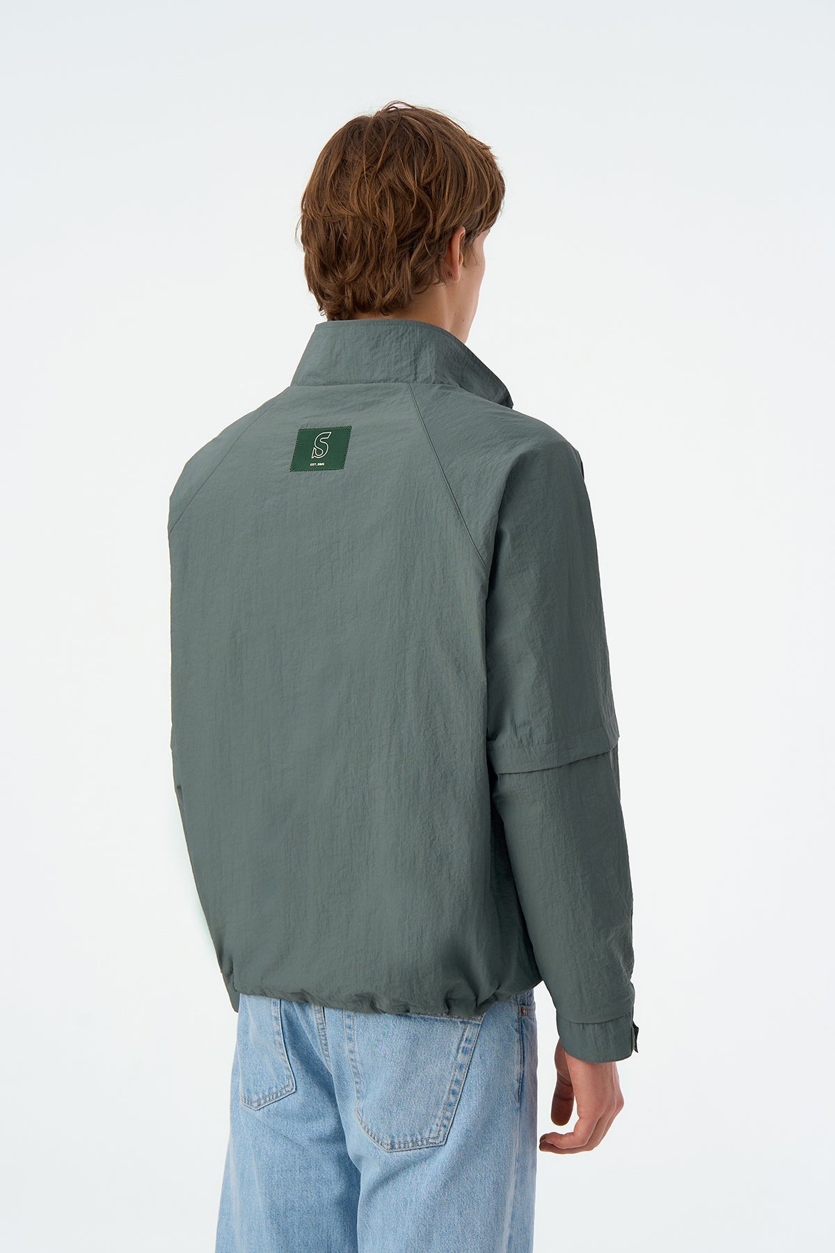 S Logo Rüzgarlık - Gri Melanj