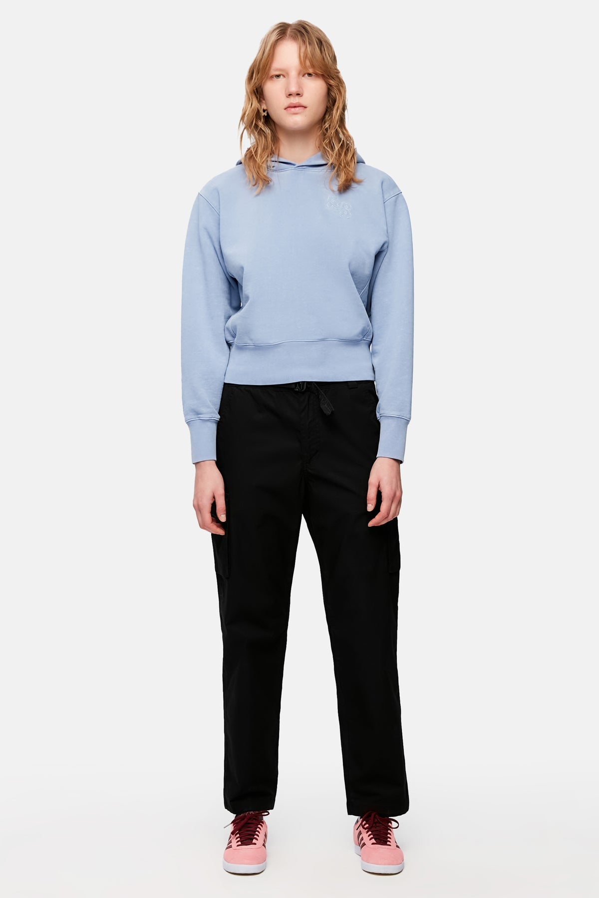 Belted Logo Embroidered Trackpants - Black