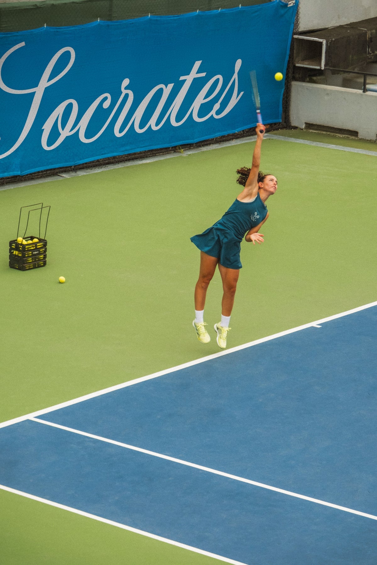 Socrates Tennis Club  Premium Elbise - Petrol Yeşili