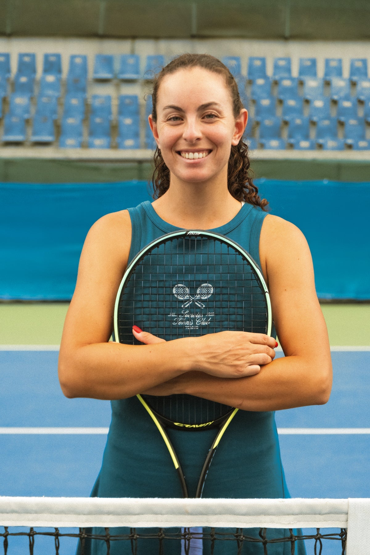 Socrates Tennis Club  Premium Elbise - Petrol Yeşili