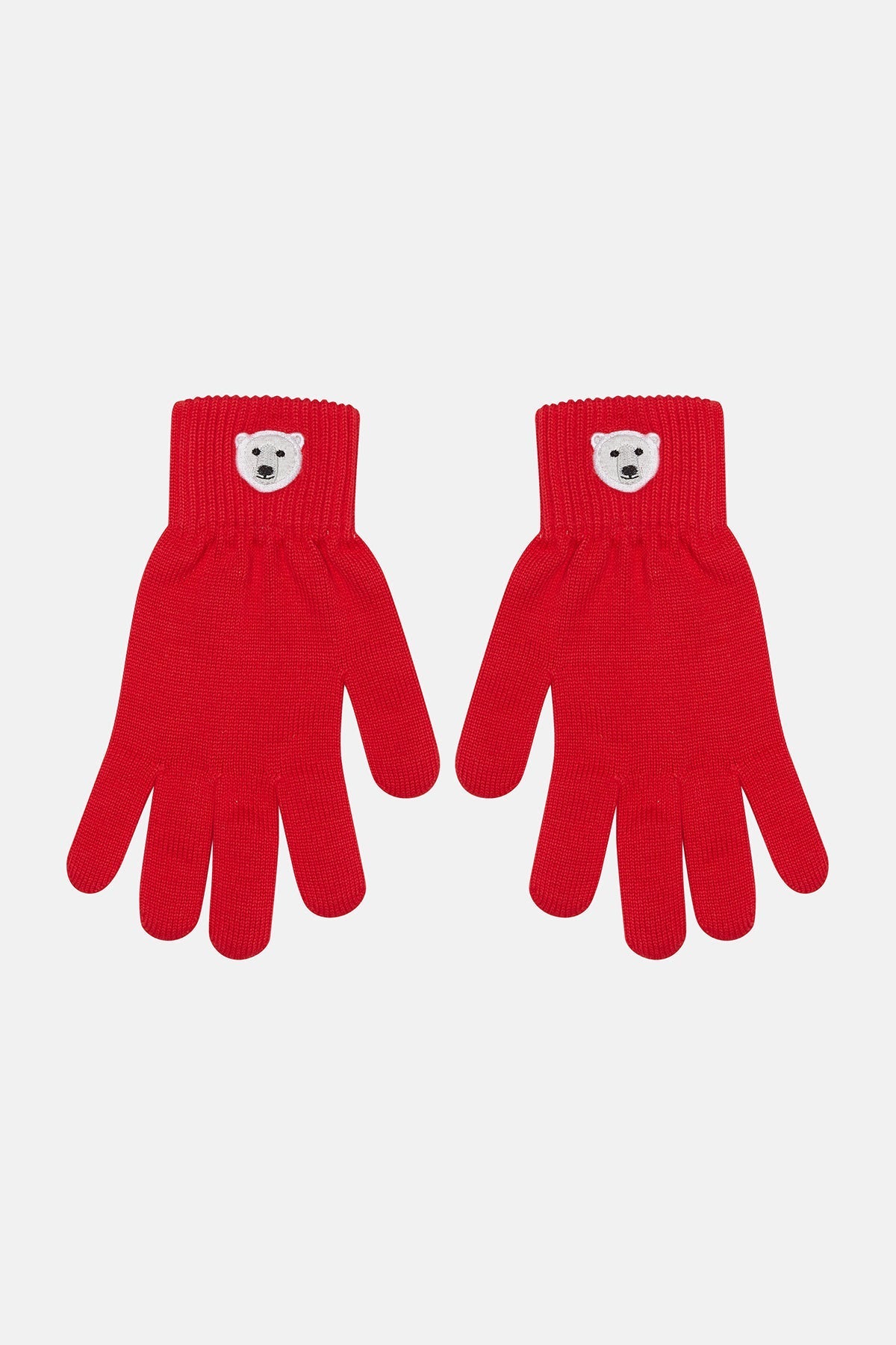 Kutup Ayısı Eldiven - Kırmızı