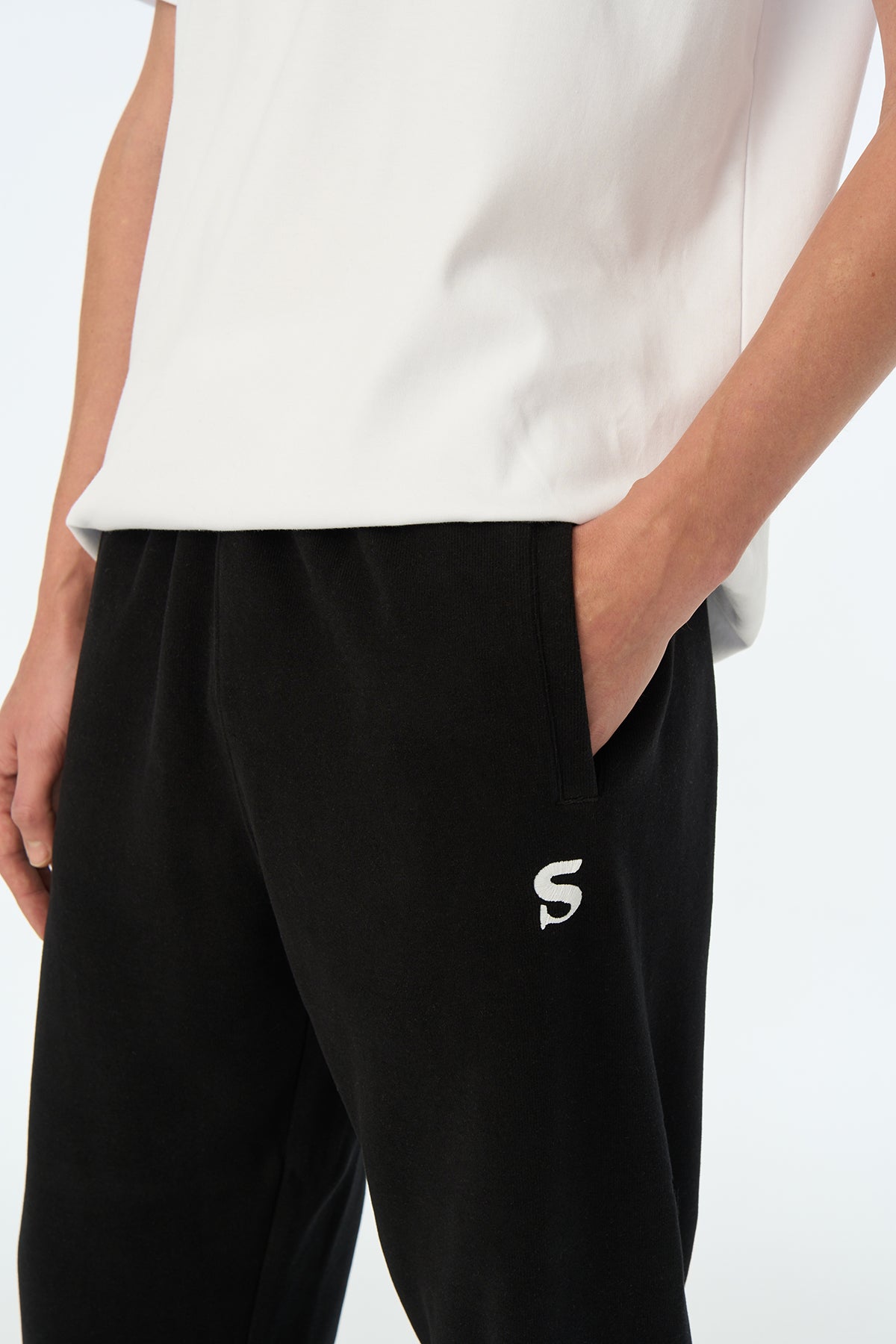 Socrates Logo SuperSoft Erkek Eşofman Altı - Siyah